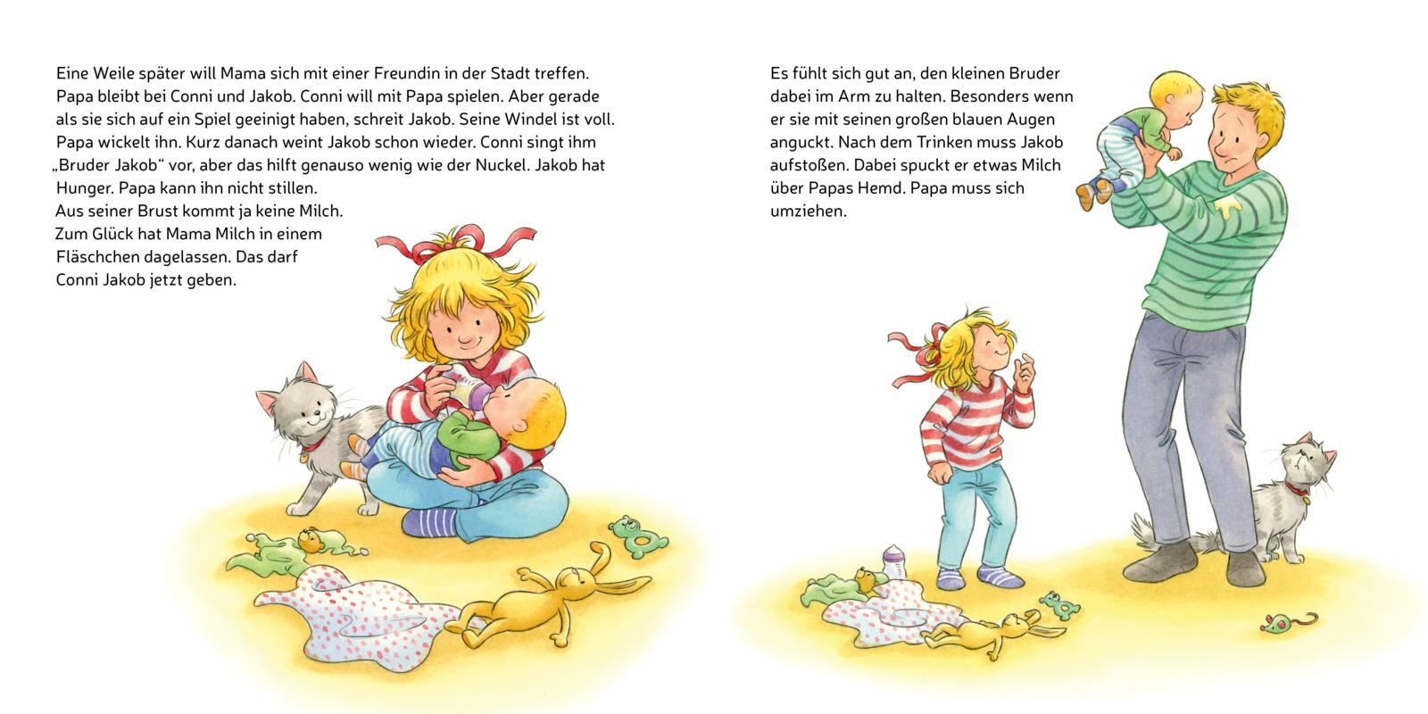Beispielinhalt (Bild) LESEMAUS 23: Conni und ihr kleiner Bruder