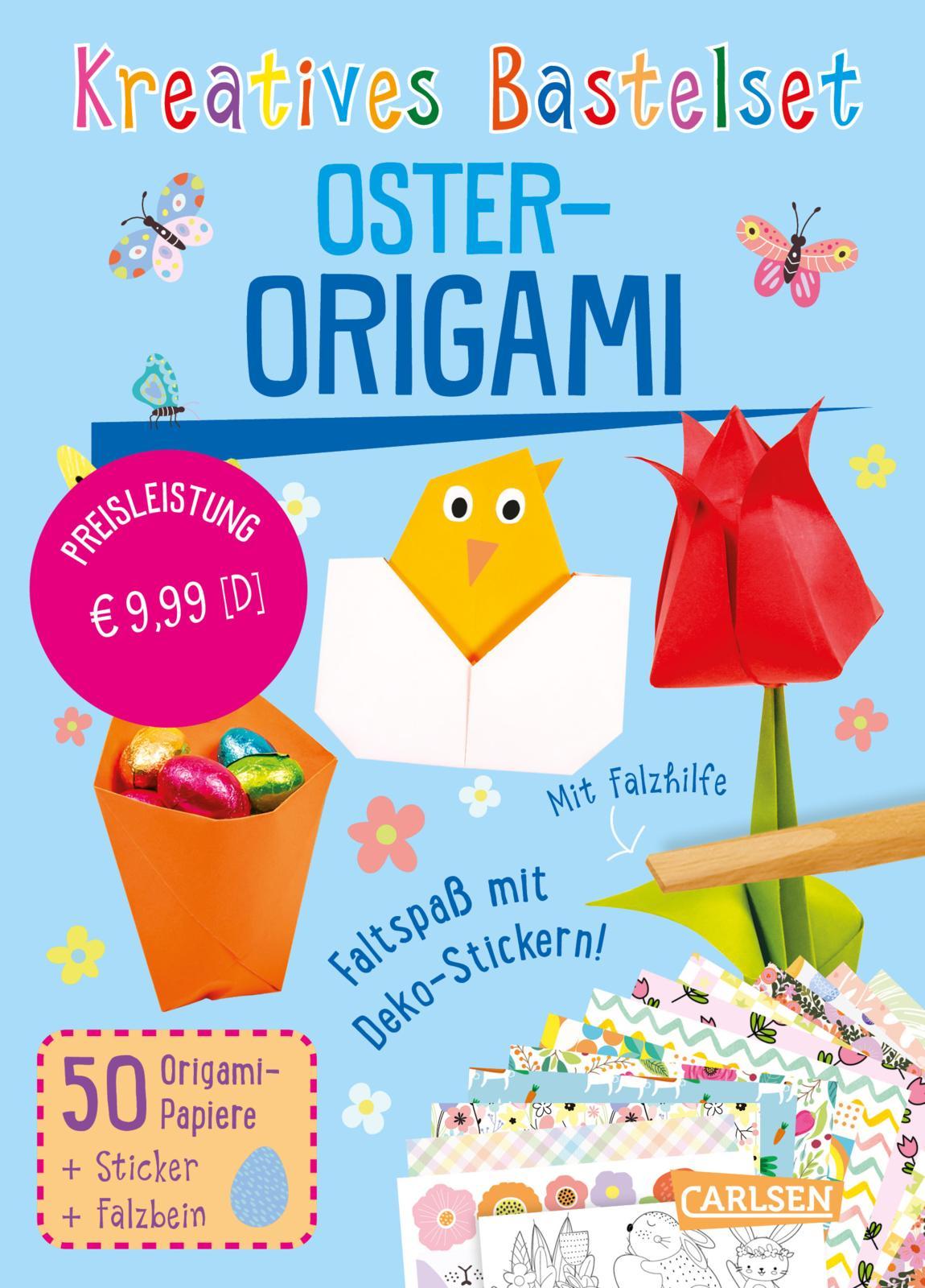 Vorderes Coverbild Bastelset für Kinder: Kreatives Bastelset: Oster-Origami