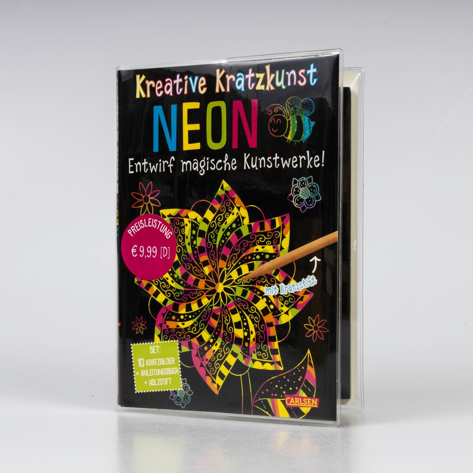 Beispielinhalt (Bild) Kratzbilder für Kinder: Kreative Kratzkunst: Neon