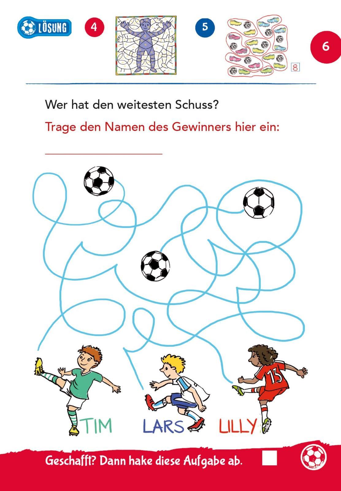 Beispielinhalt (Bild) Mein bunter Fußball-Mitmachblock