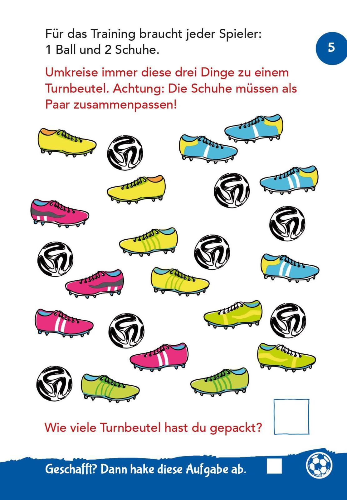 Beispielinhalt (Bild) Mein bunter Fußball-Mitmachblock