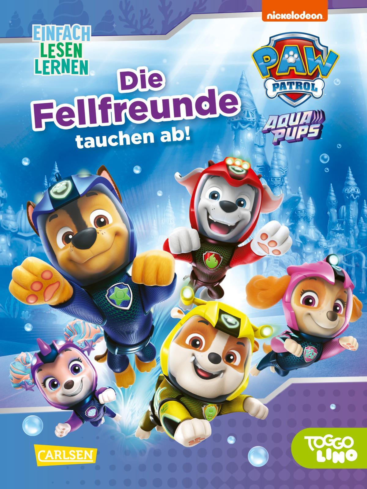 Vorderes Coverbild PAW Patrol Erstlesebuch: Aqua Pups: Die Fellfreunde tauchen ab!