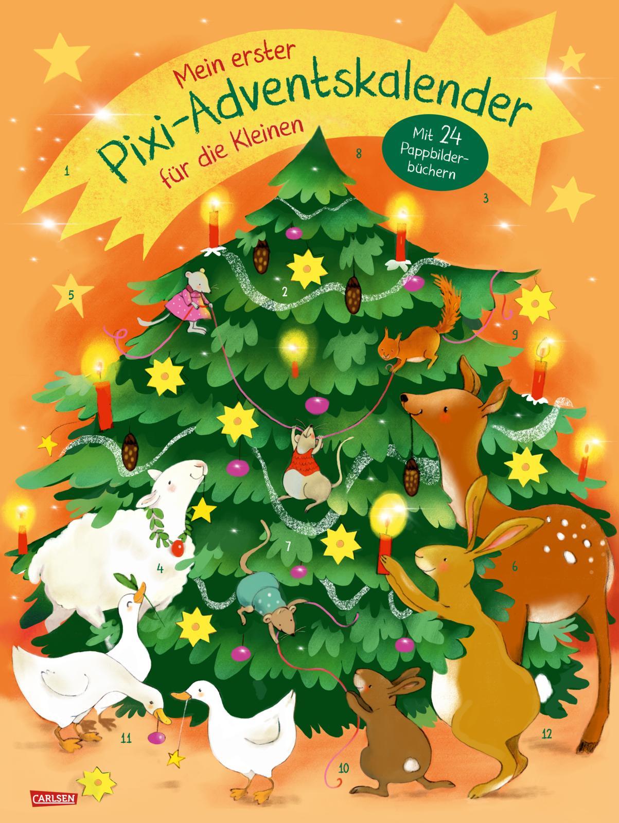 Vorderes Coverbild Mein erster Pixi-Adventskalender für die Kleinen - mit 24 Pappbilderbüchern - 2024