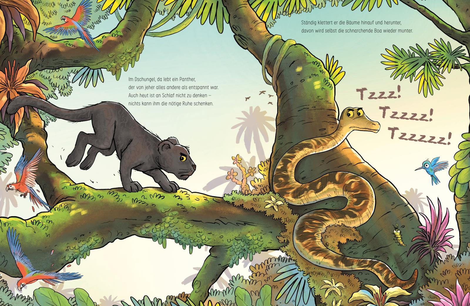 Beispielinhalt (Bild) Panther, Panther, sei entspannter