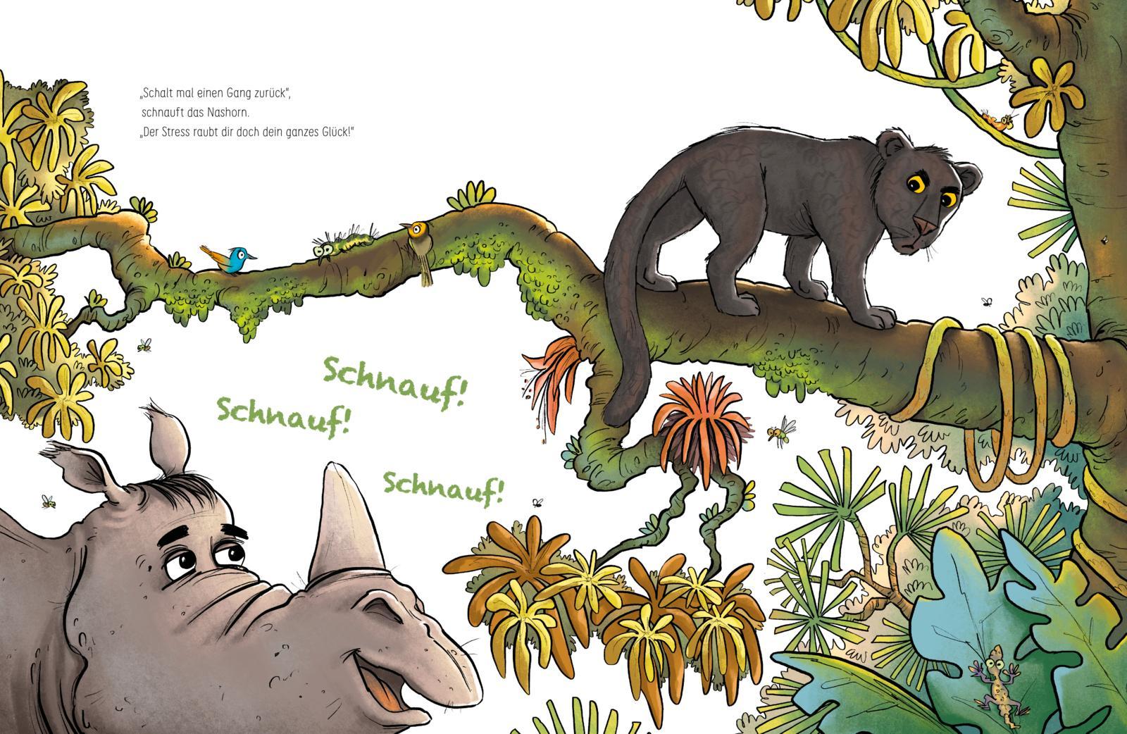 Beispielinhalt (Bild) Panther, Panther, sei entspannter