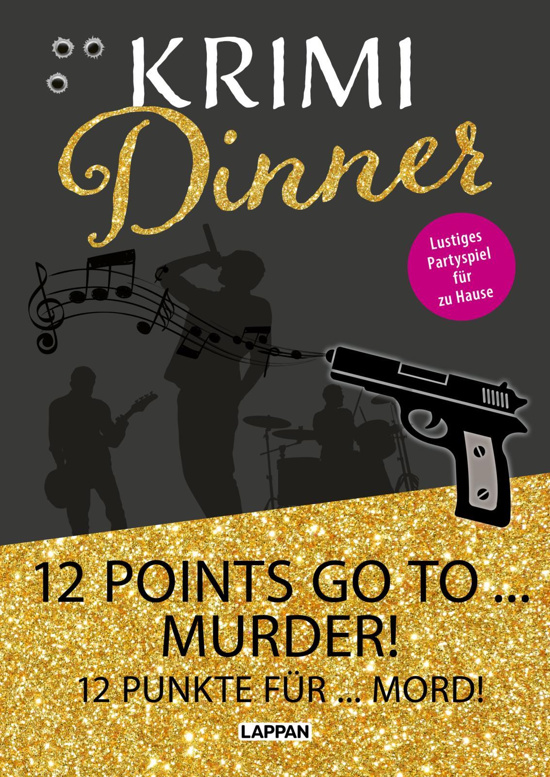 Vorderes Coverbild Krimi-Dinner-Buch: 12 points go to murder!
