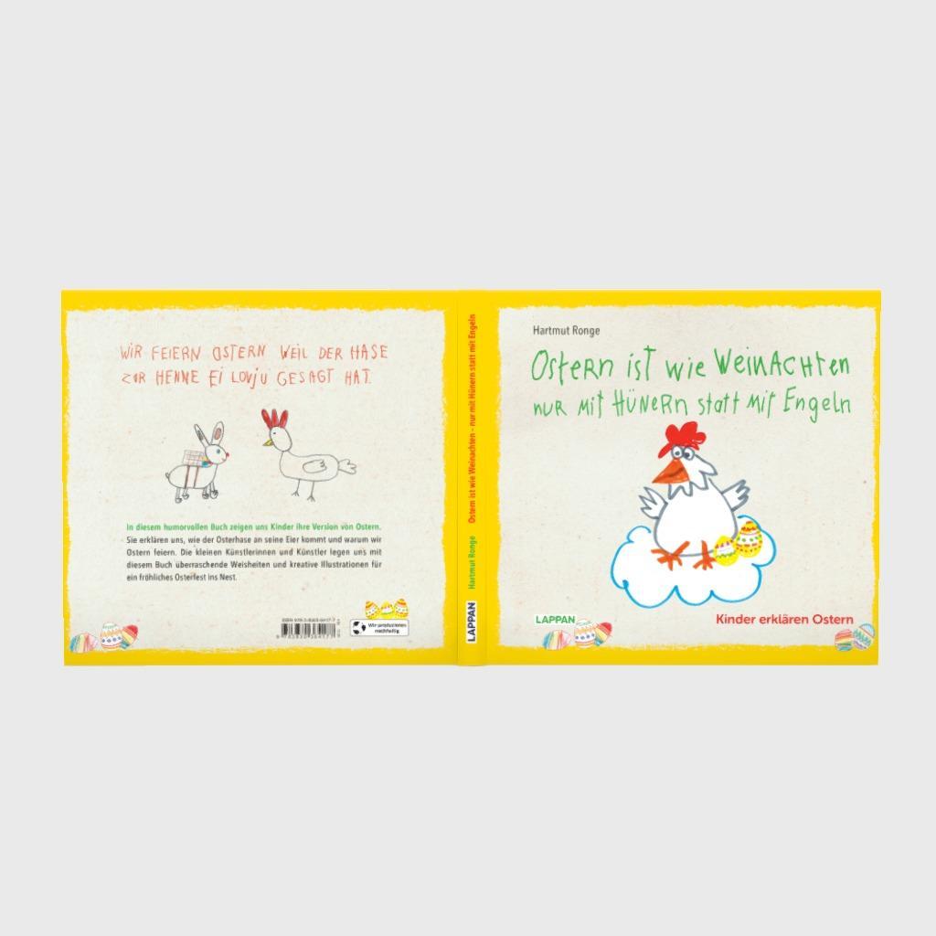 Beispielinhalt (Bild) Ostern ist wie Weihnachten nur mit Hühnern statt mit Engeln