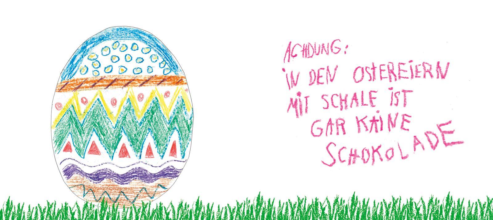 Beispielinhalt (Bild) Ostern ist wie Weihnachten nur mit Hühnern statt mit Engeln