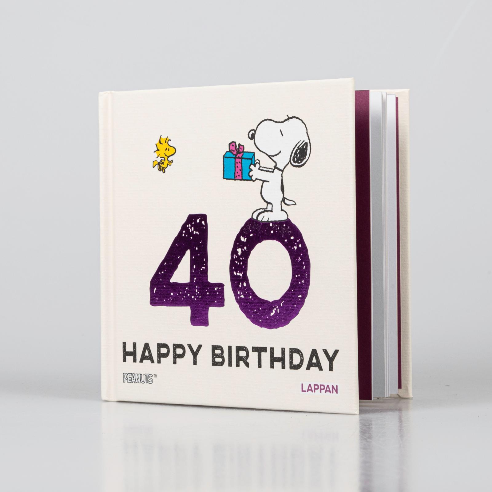 Beispielinhalt (Bild) Peanuts Geschenkbuch: Happy Birthday zum 40. Geburtstag
