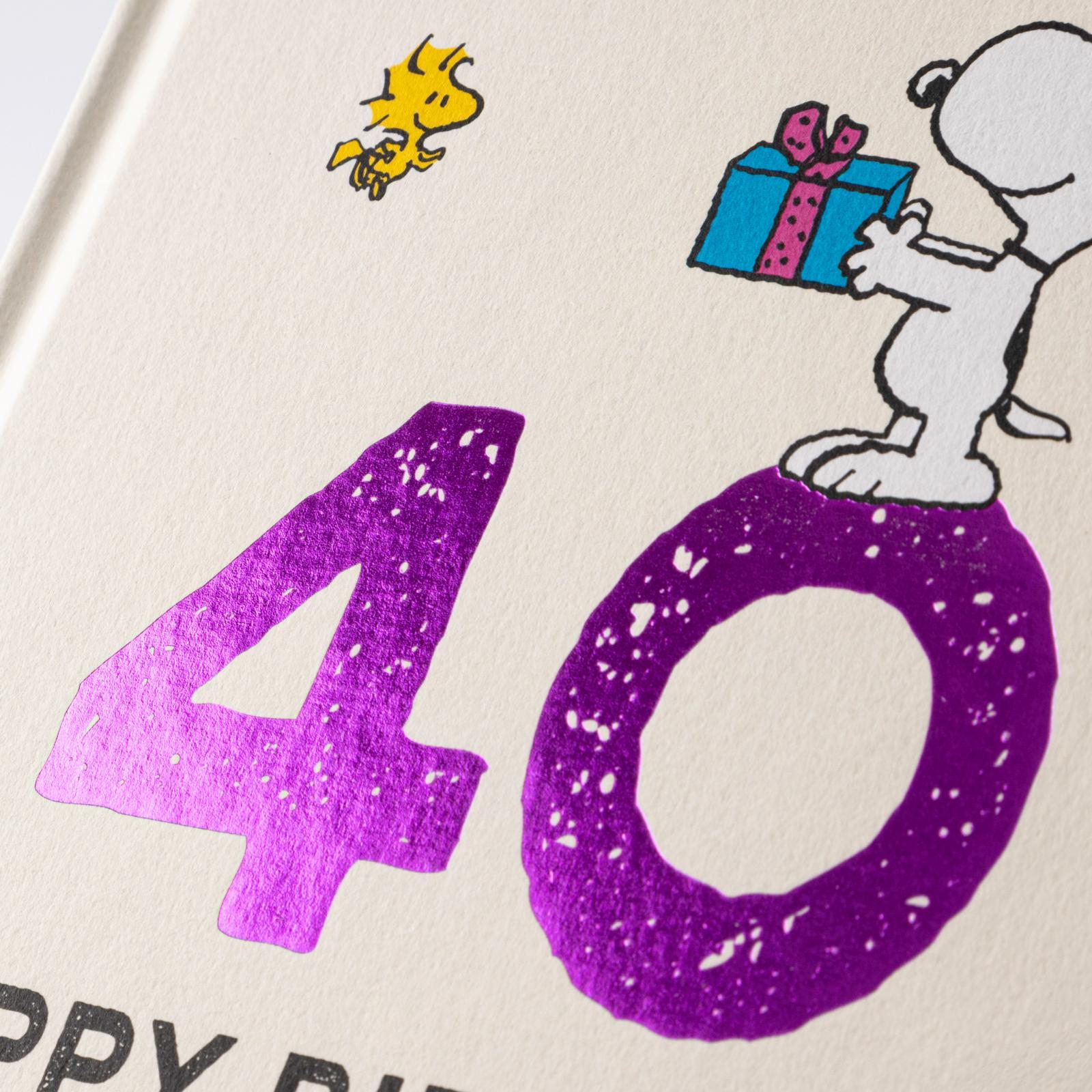 Beispielinhalt (Bild) Peanuts Geschenkbuch: Happy Birthday zum 40. Geburtstag