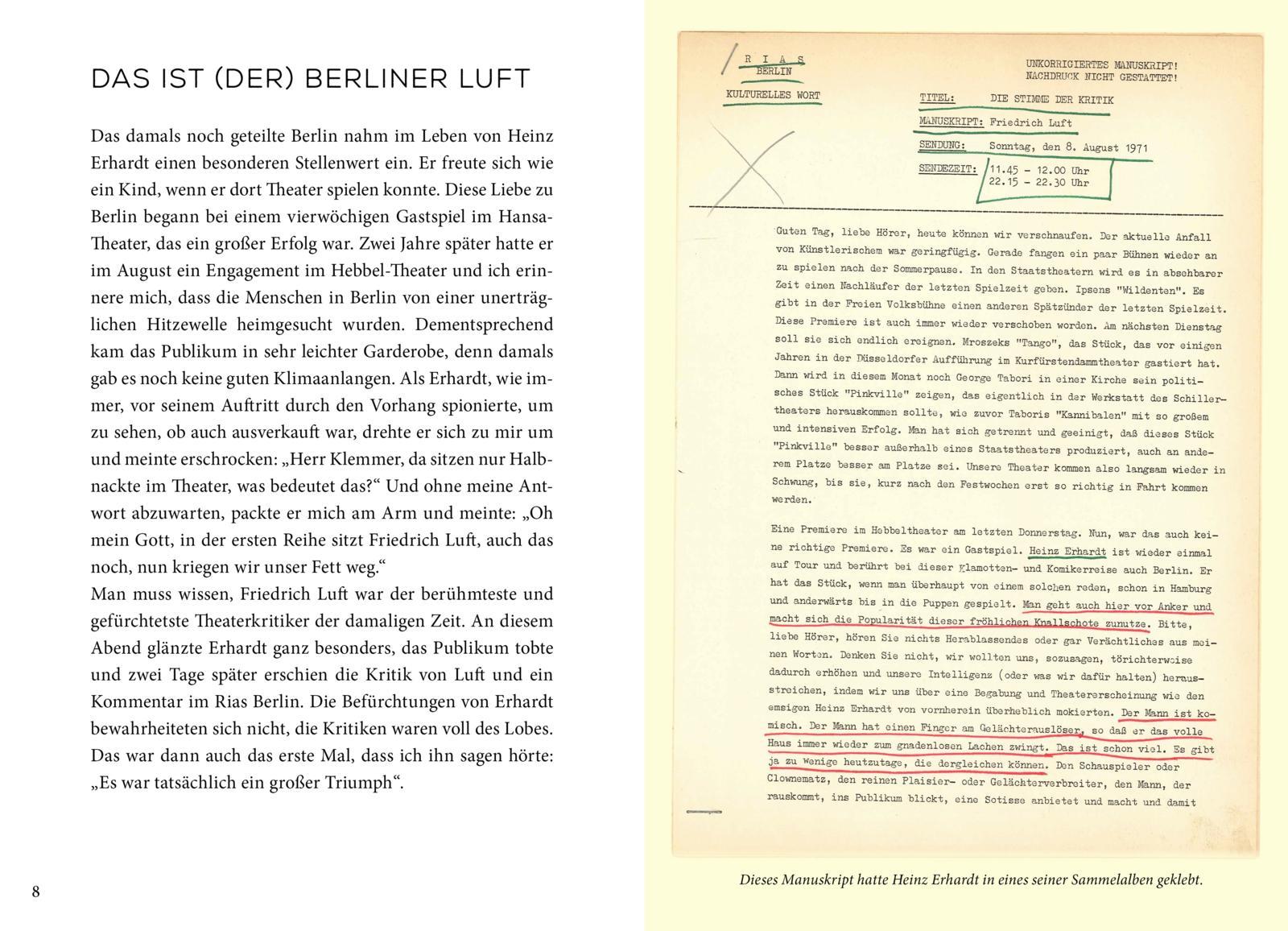 Beispielinhalt (Bild) Heinz Erhardt: Hinter den Kulissen