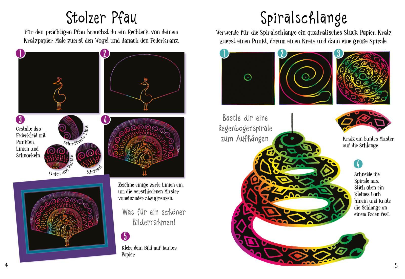 Beispielinhalt (Bild) Kratzbilder für Kinder: Kreative Kratzkunst: Muster