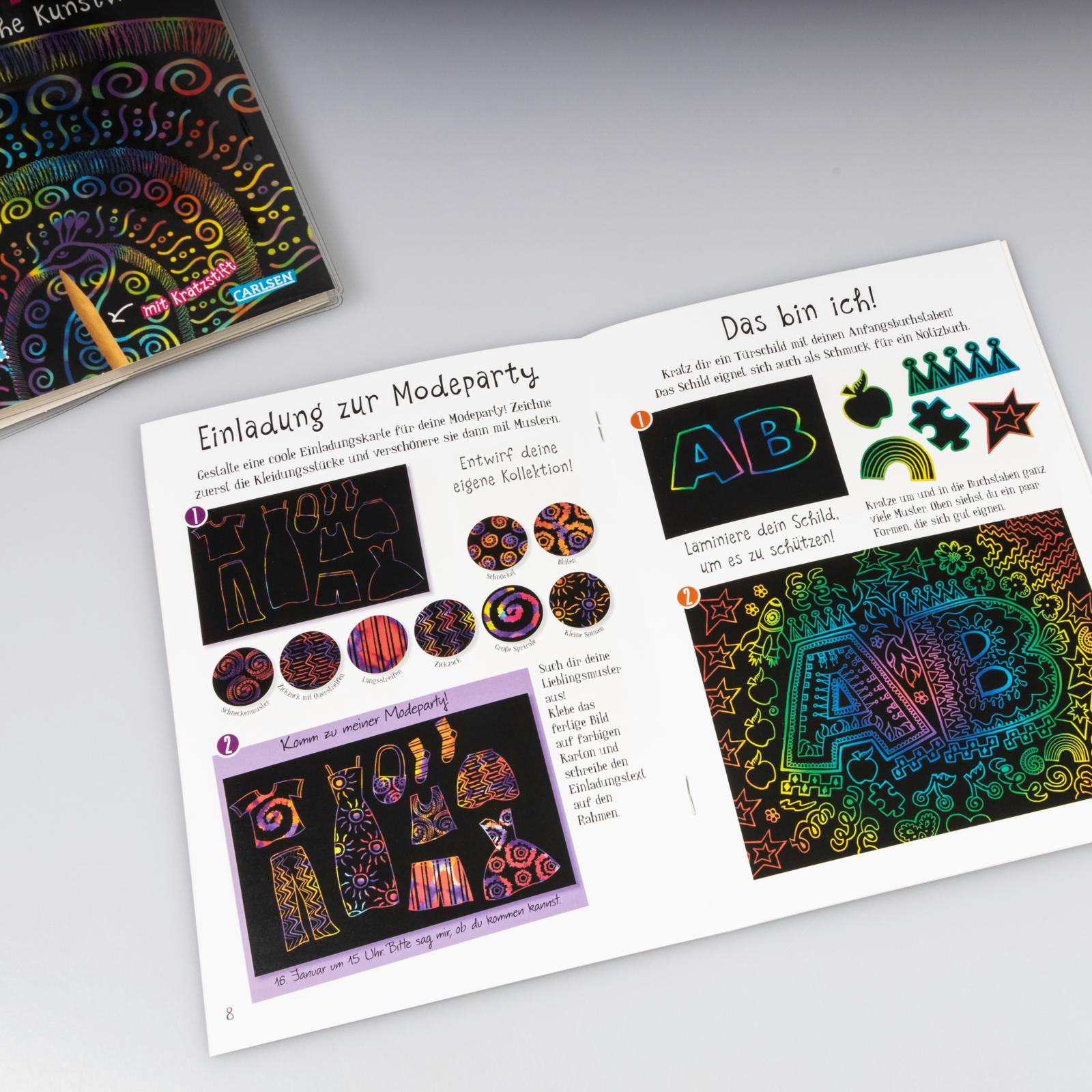 Beispielinhalt (Bild) Kratzbilder für Kinder: Kreative Kratzkunst: Muster