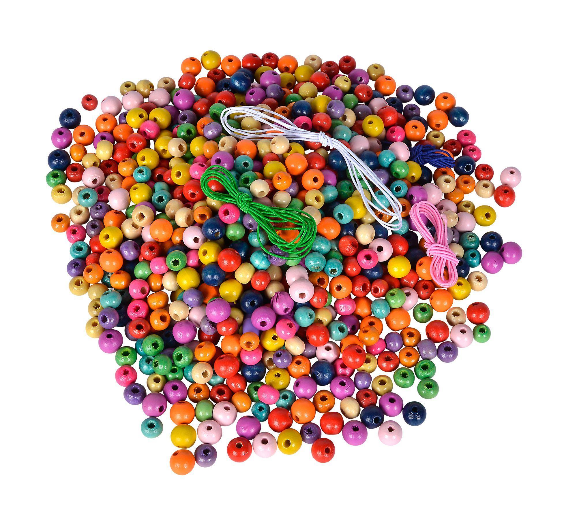 Beispielinhalt (Bild) EH Holzperlen-Set im Eimer