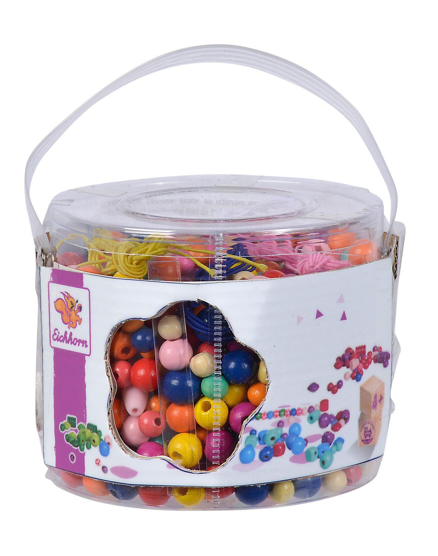 Beispielinhalt (Bild) EH Holzperlen-Set im Eimer