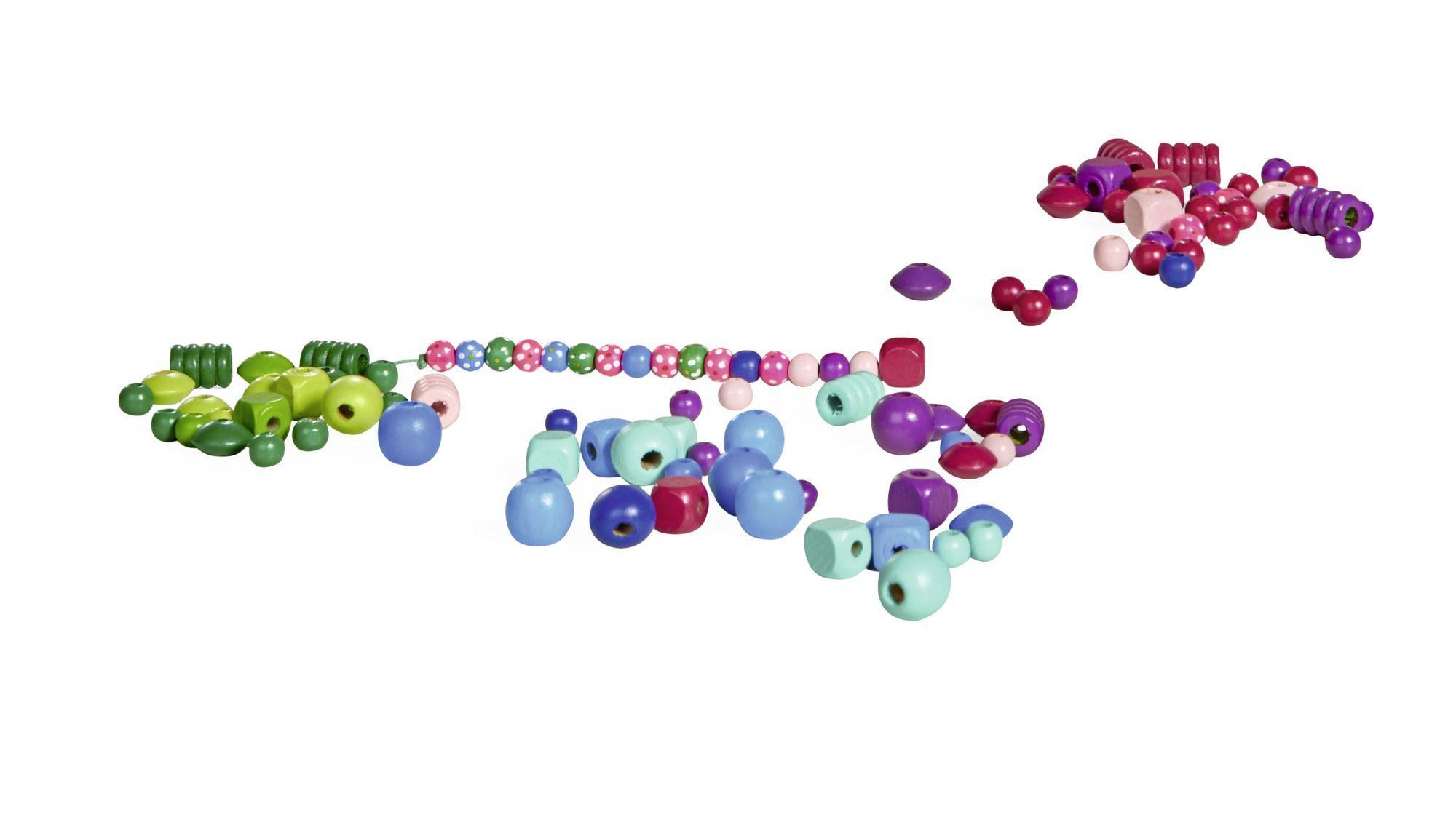 Beispielinhalt (Bild) EH Holzperlen-Set im Eimer