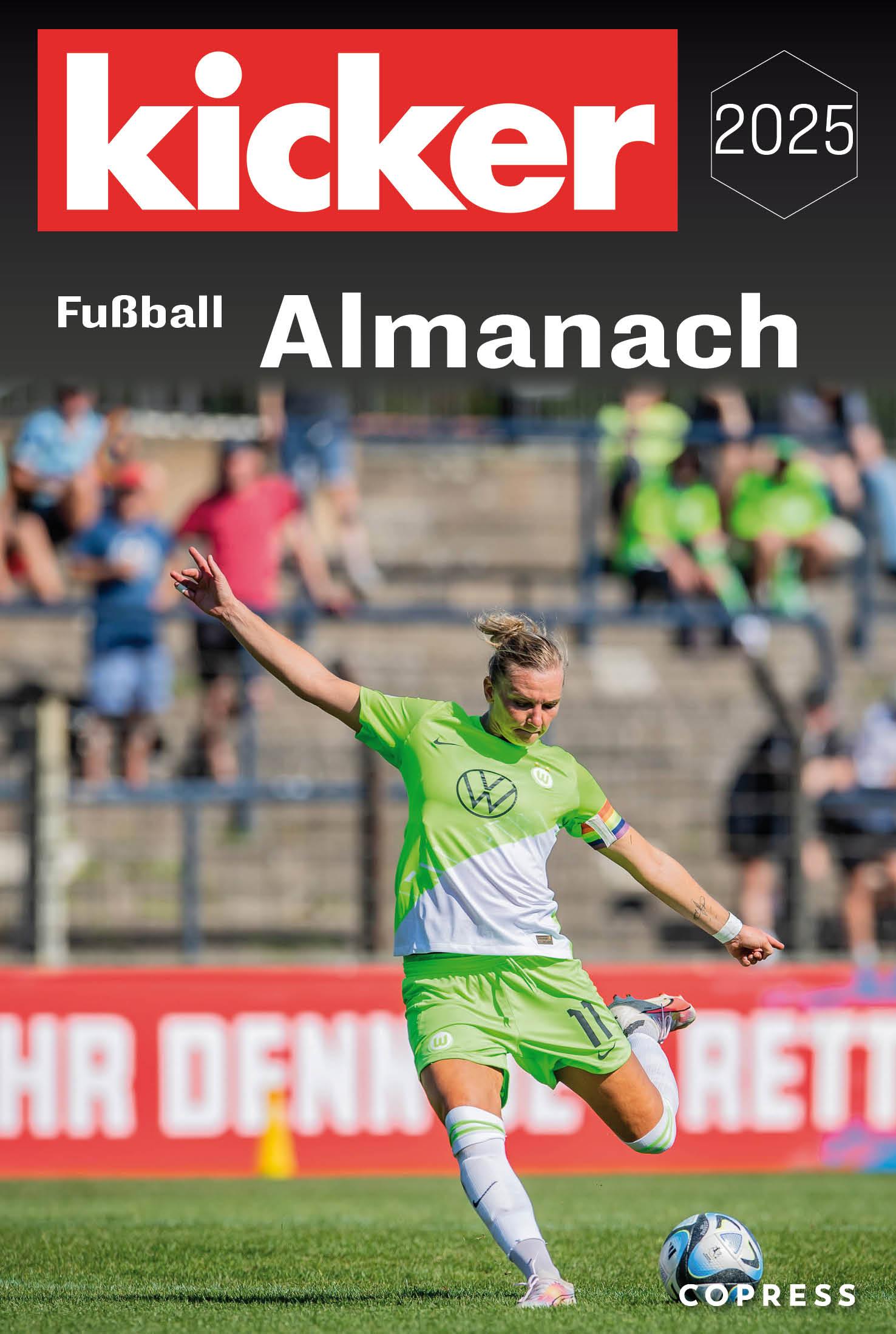 Vorderes Coverbild Kicker Fußball Almanach 2025