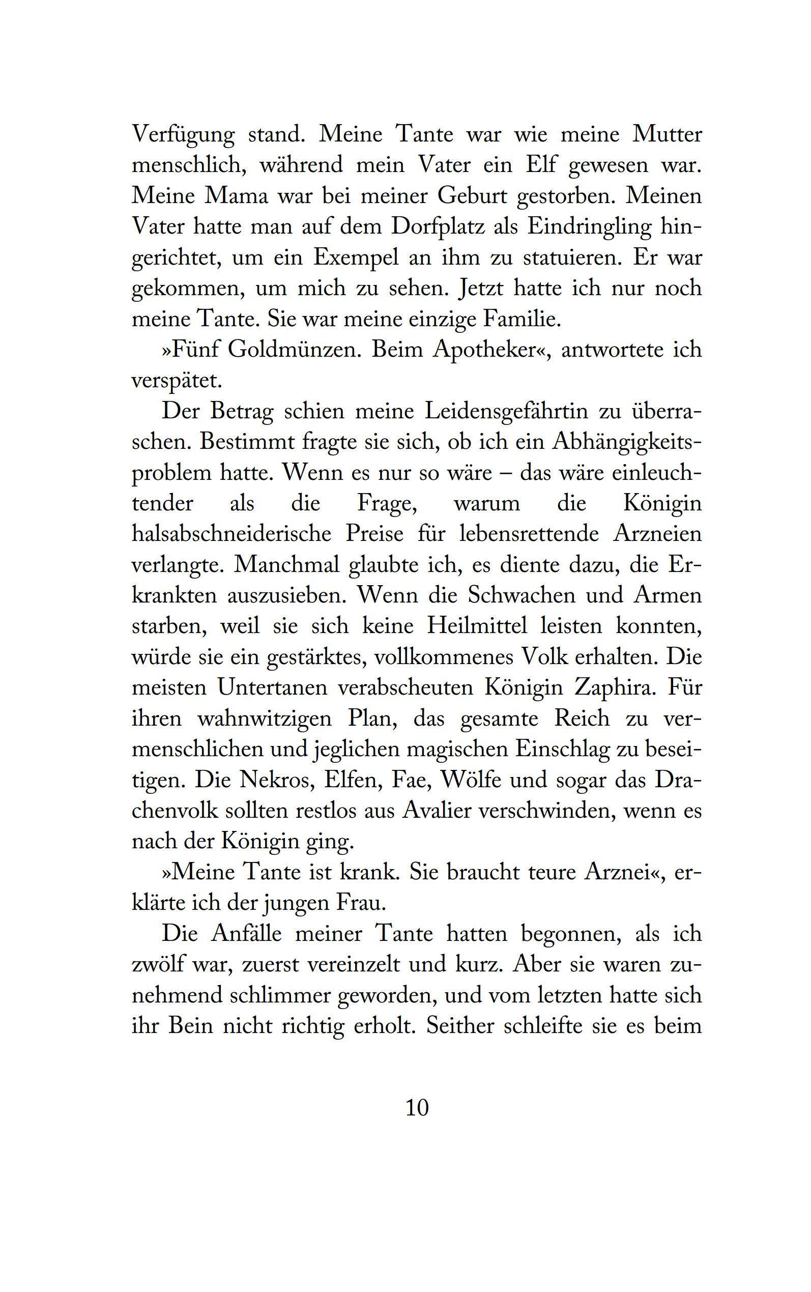 Beispielinhalt (Bild) The Broken Elf King - Die Chroniken von Avalier 2