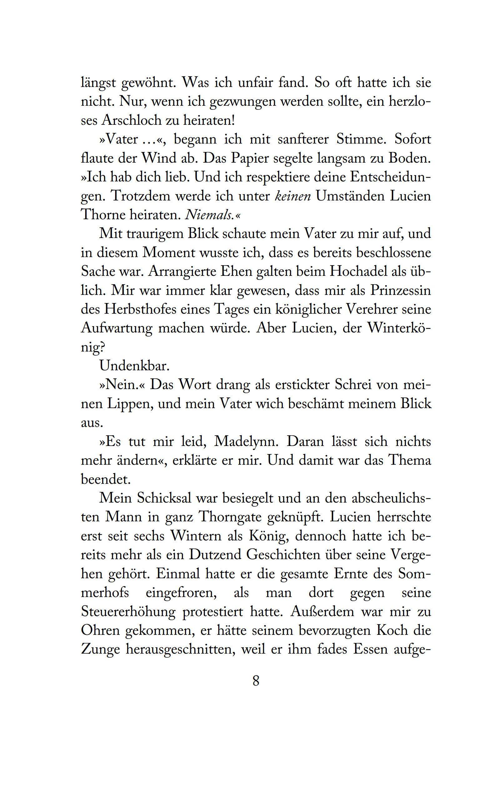Beispielinhalt (Bild) The Ruthless Fae King - Die Chroniken von Avalier 3