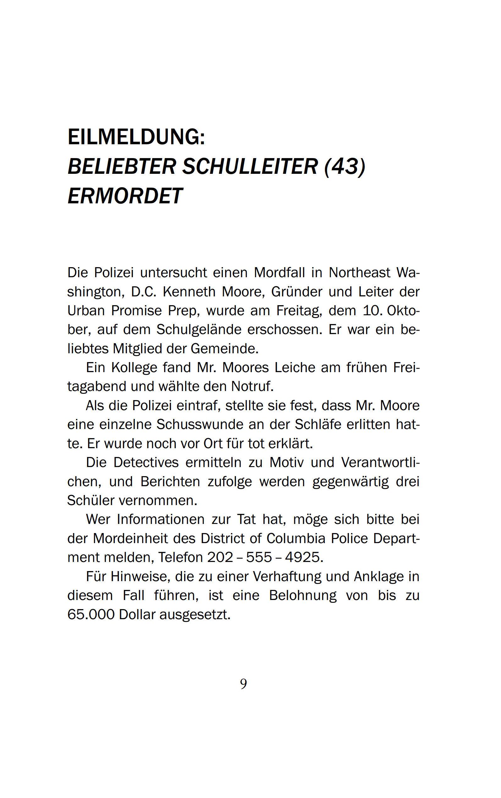 Beispielinhalt (Bild) Promise Boys - Drei Schüler. Drei Motive. Ein Mord.