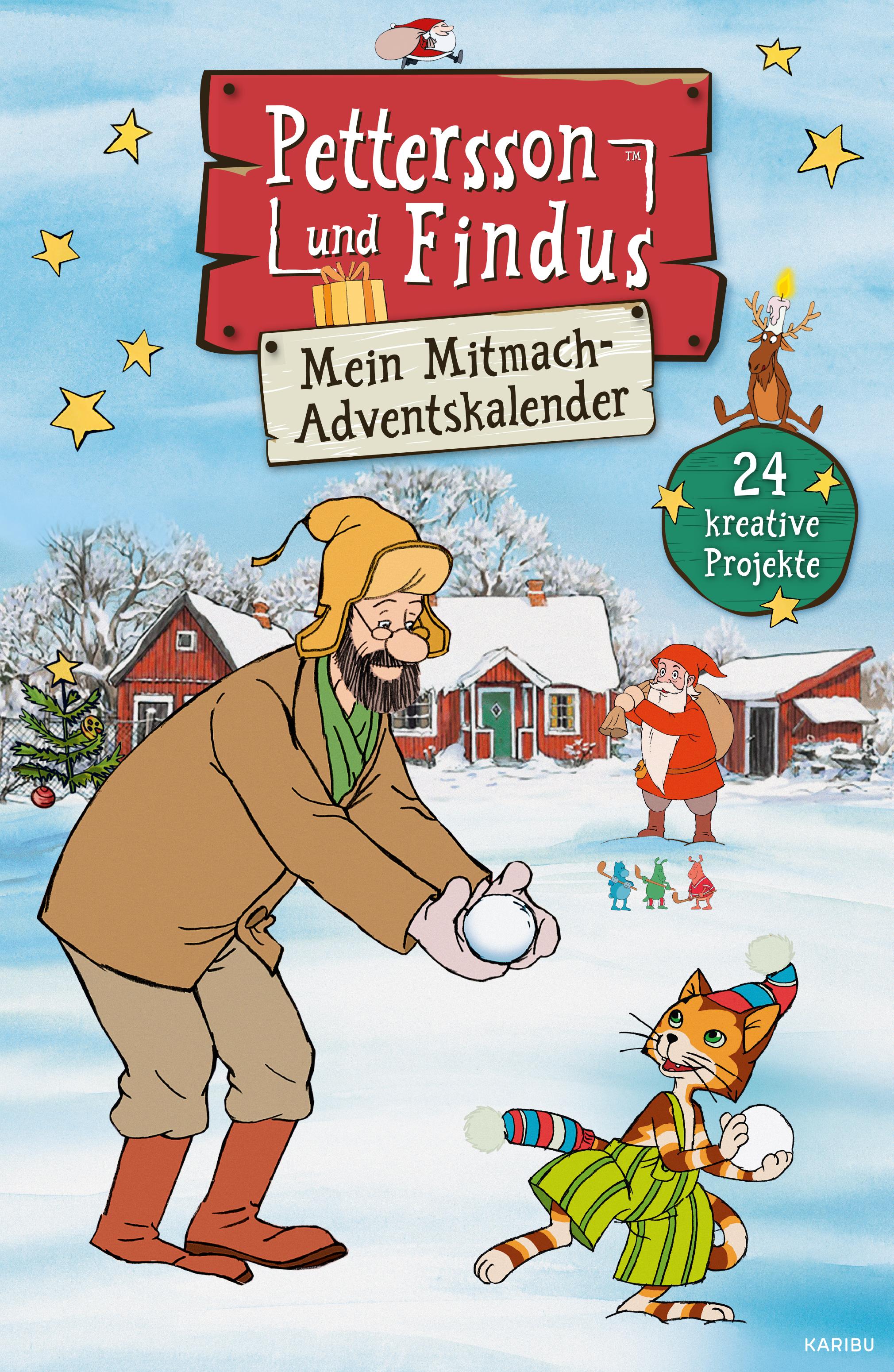 Vorderes Coverbild Pettersson und Findus - Mitmach-Adventskalender