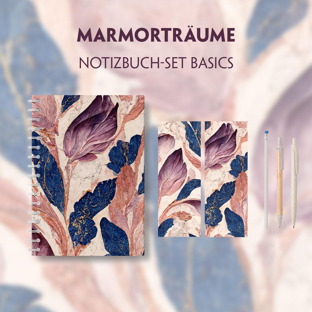 Vorderes Coverbild Marmorträume Schreibset Basics - Ästhetische Eleganz trifft nachhaltiges Design
