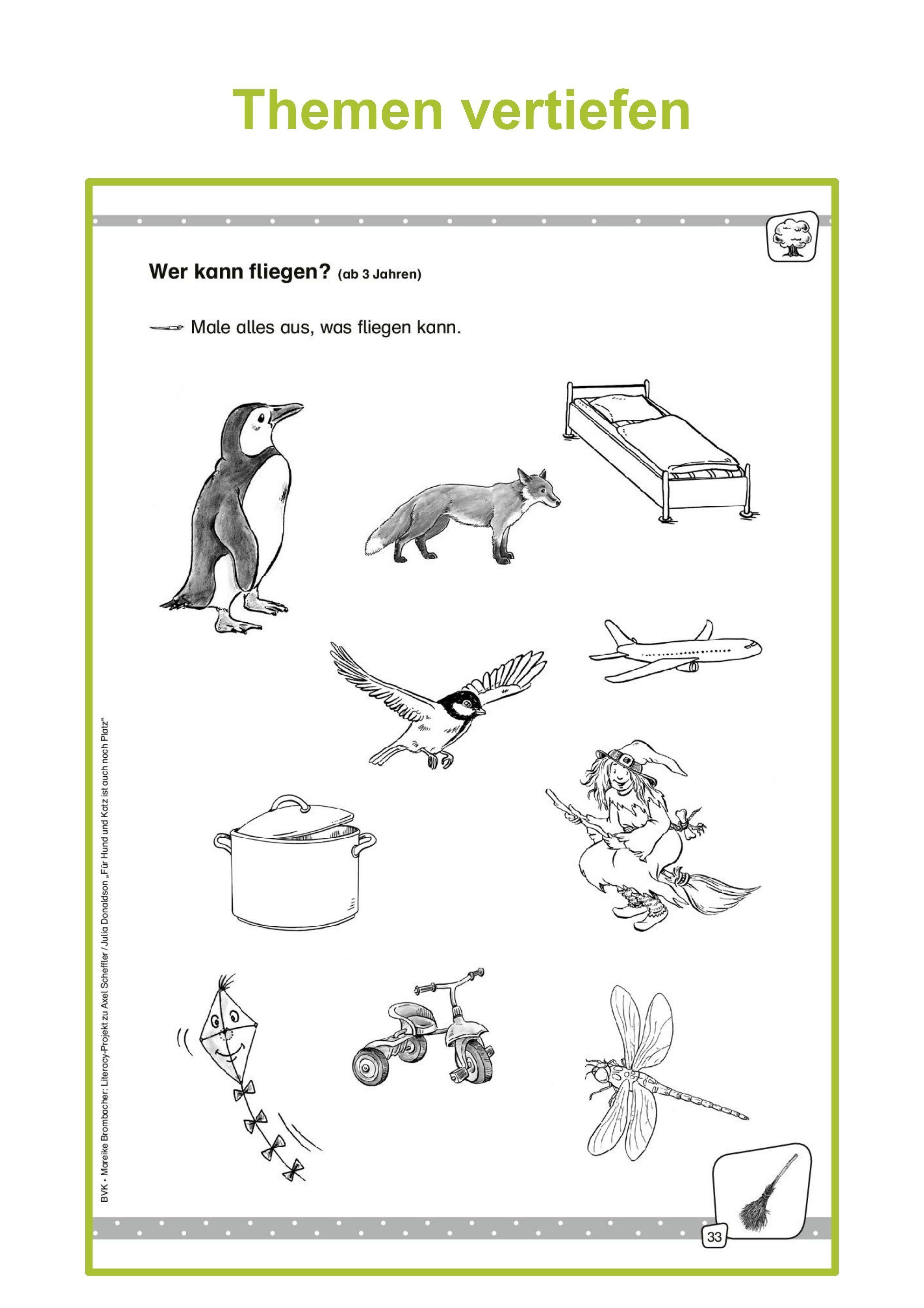 Beispielinhalt (Bild) Literacy-Projekt zum Bilderbuch Für Hund und Katz ist auch noch Platz