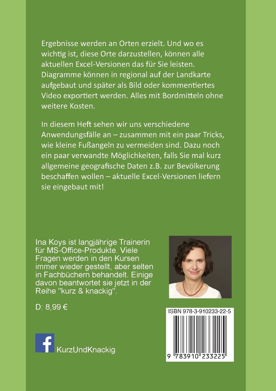 Rückseitencover Excel auf der Landkarte