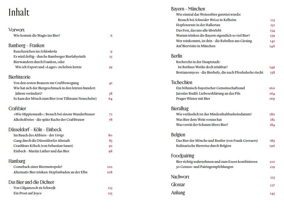 Beispielinhalt (Bild) Das Buch zum Bier
