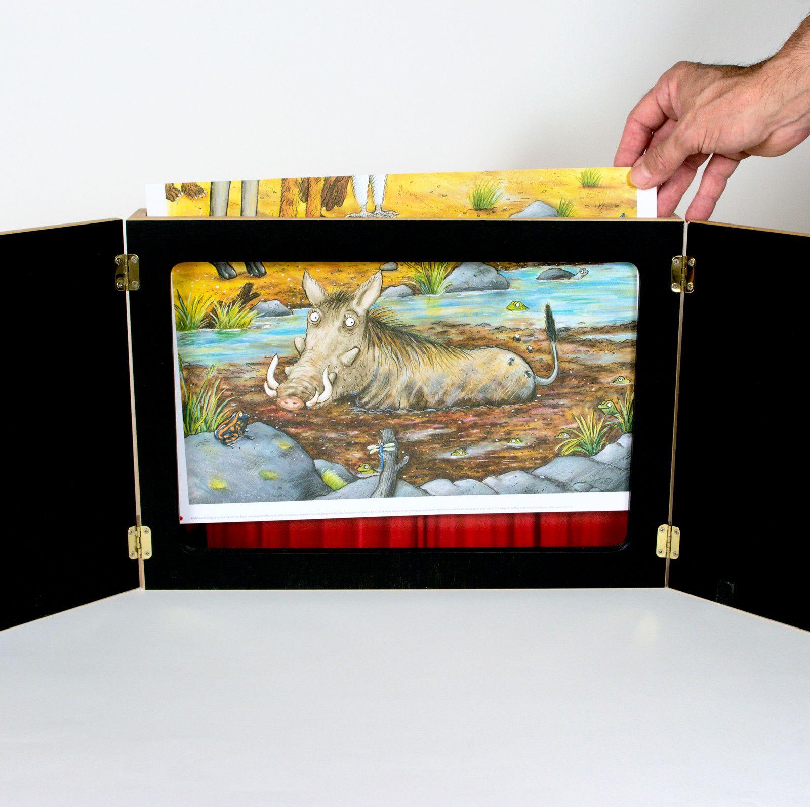 Beispielinhalt (Bild) Bilderbuchkarten 'Die hässlichen Fünf' von A. Scheffler und J. Donaldson