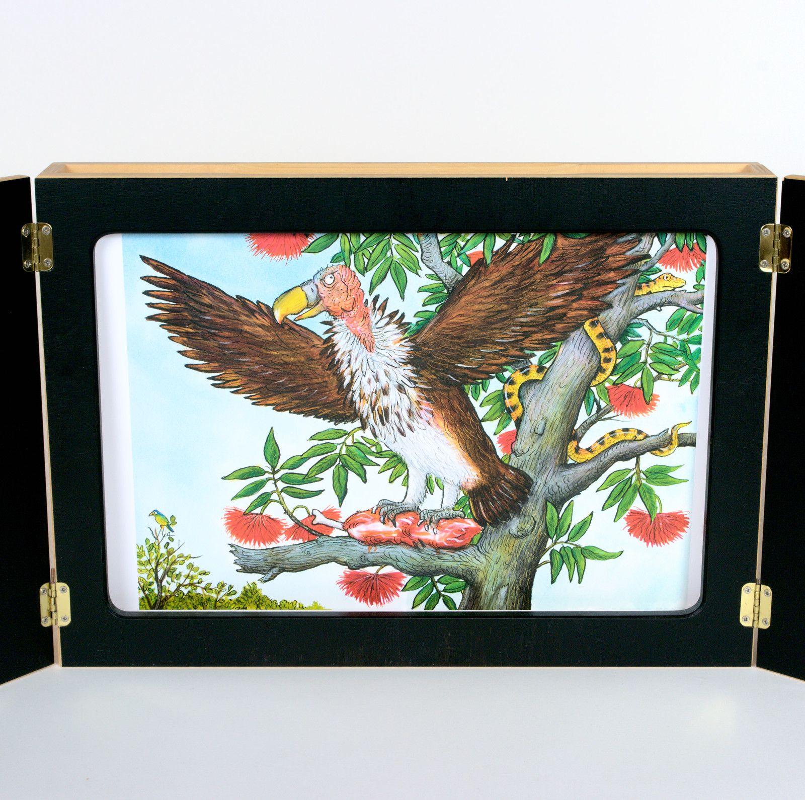 Beispielinhalt (Bild) Bilderbuchkarten 'Die hässlichen Fünf' von A. Scheffler und J. Donaldson