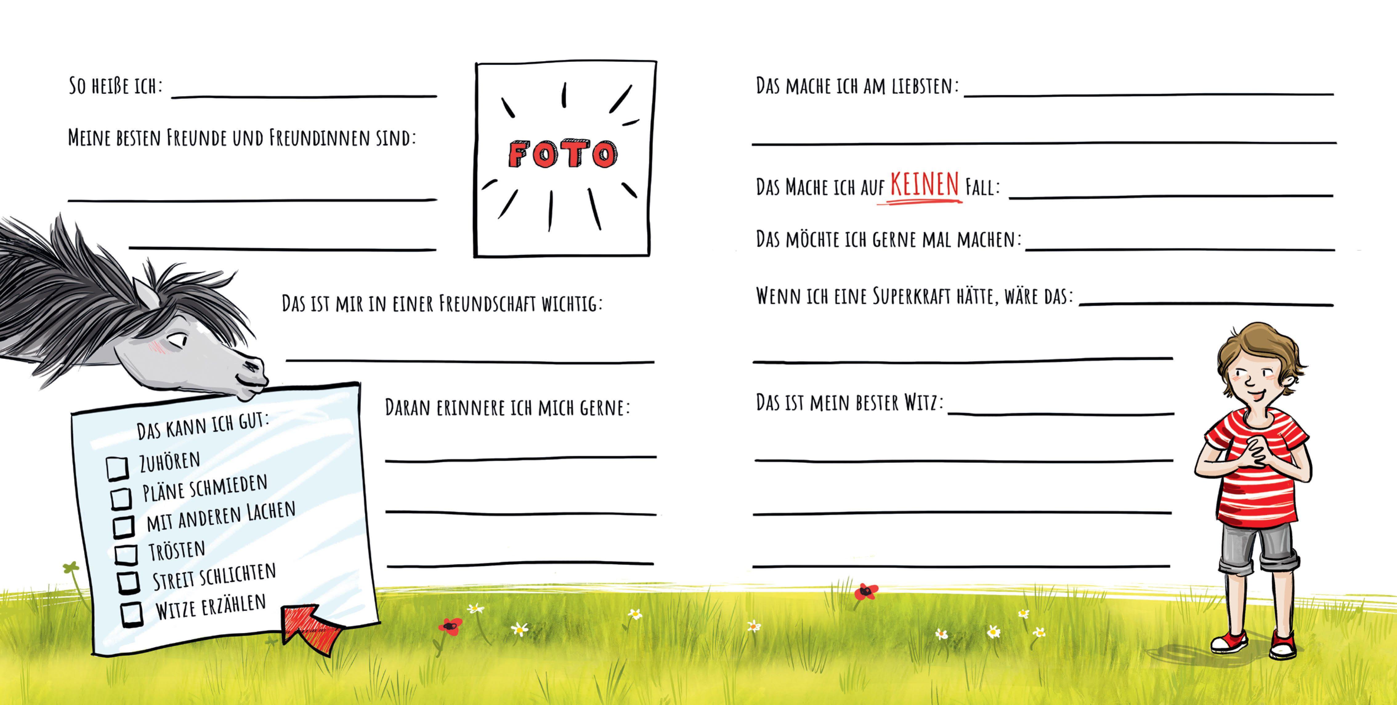 Beispielinhalt (Bild) Juli - Freundebuch