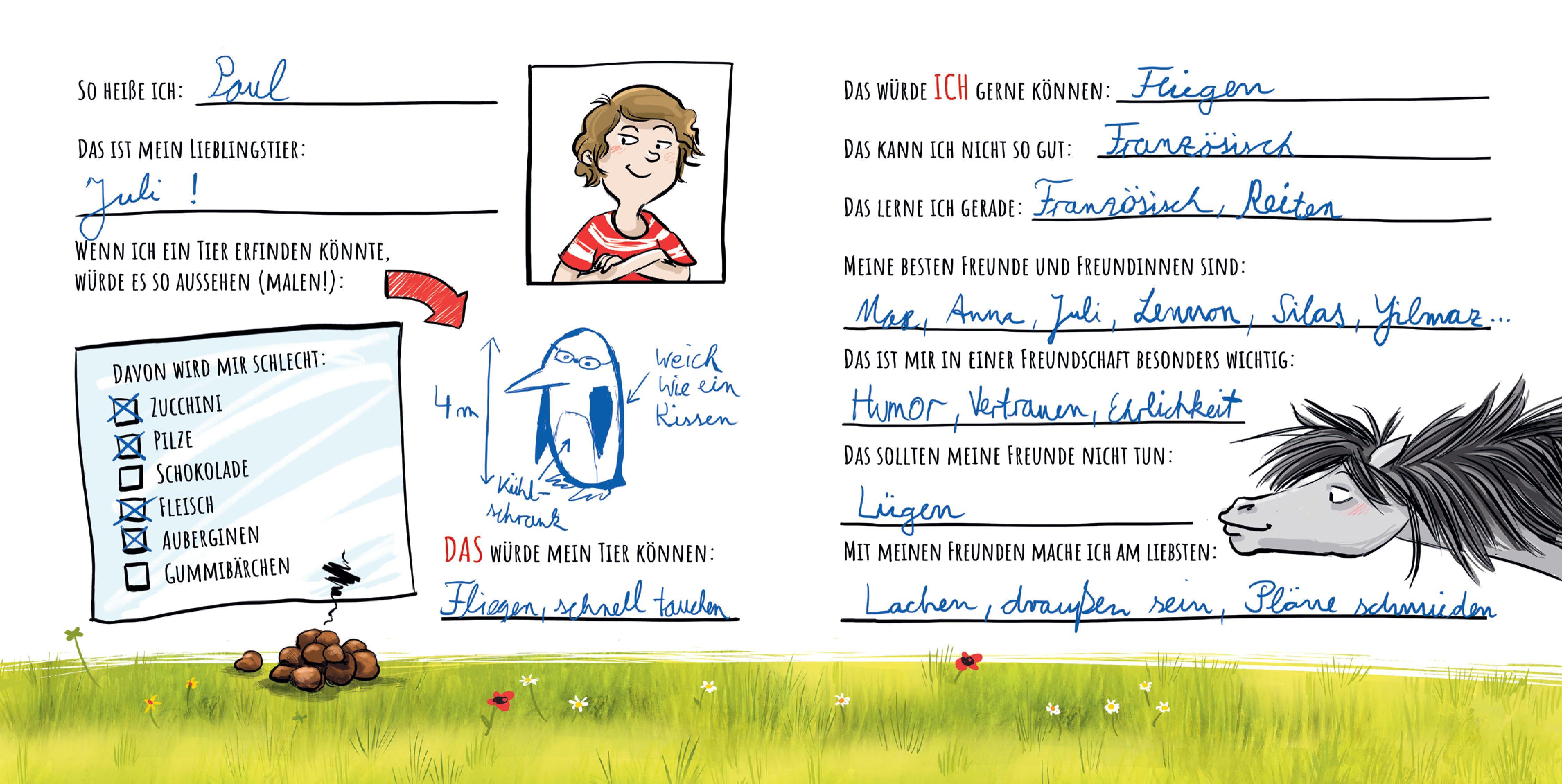Beispielinhalt (Bild) Juli - Freundebuch