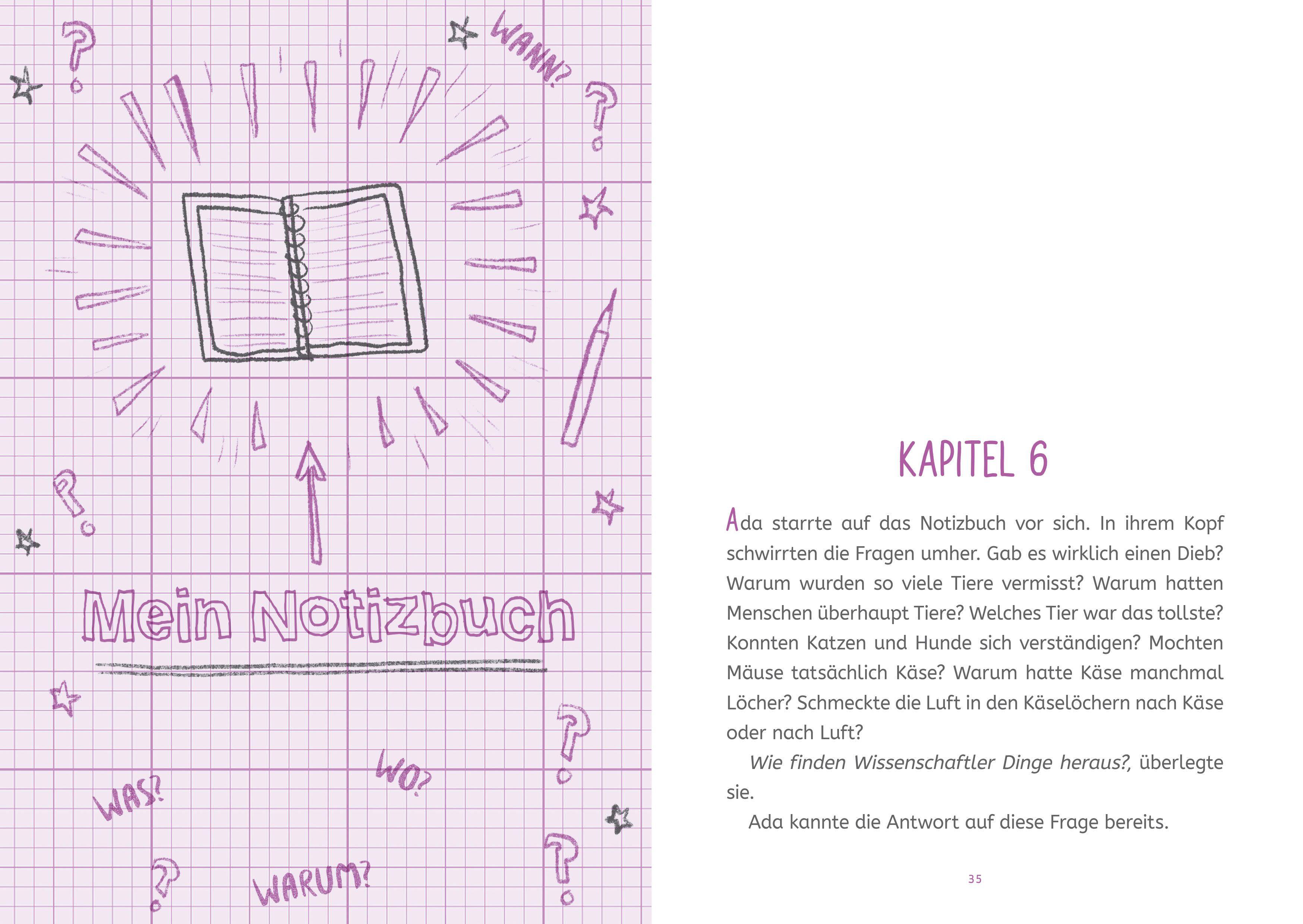 Beispielinhalt (Bild) Die Forscherbande: Ada Twist und das Rätsel um die verschwundenen Haustiere
