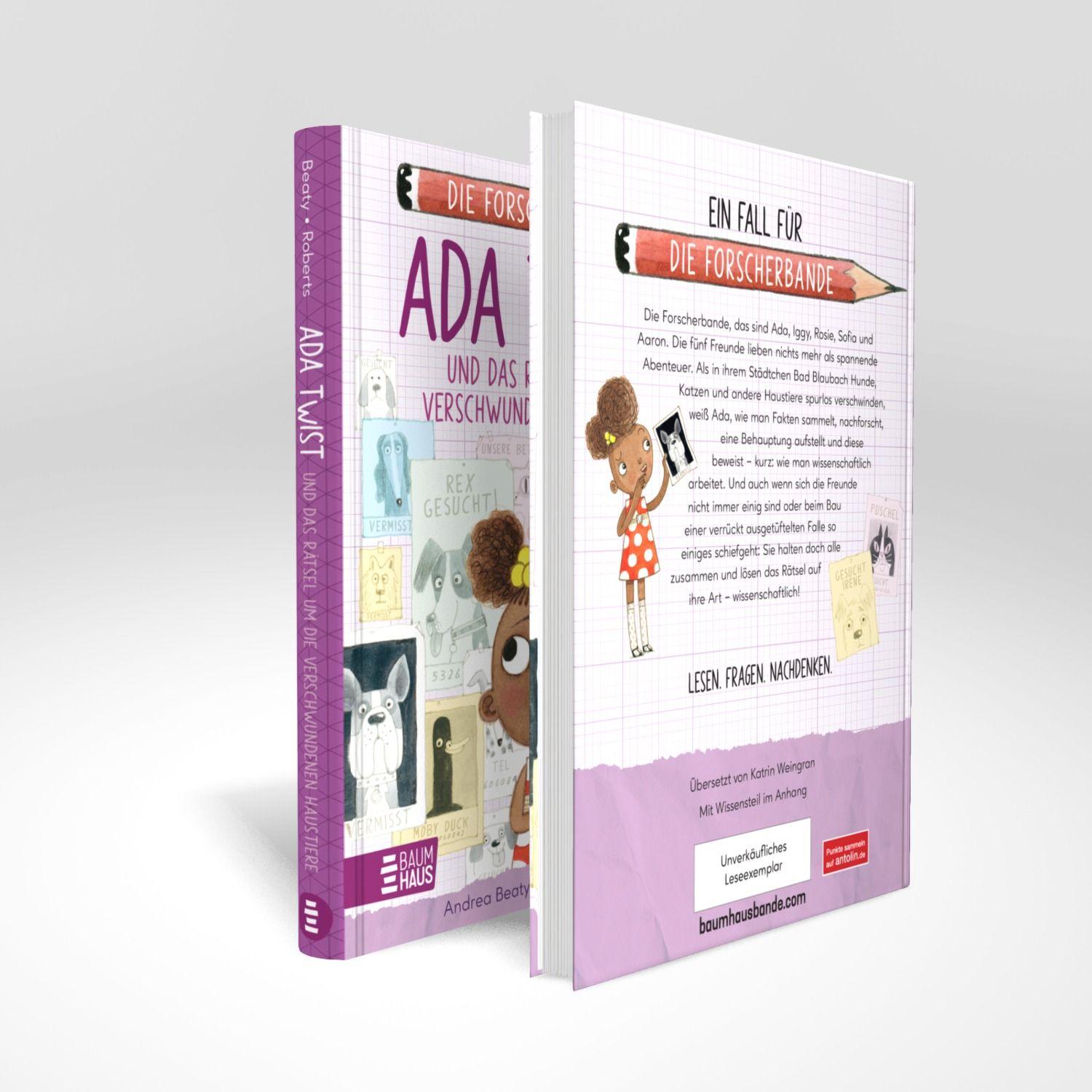 Beispielinhalt (Bild) Die Forscherbande: Ada Twist und das Rätsel um die verschwundenen Haustiere