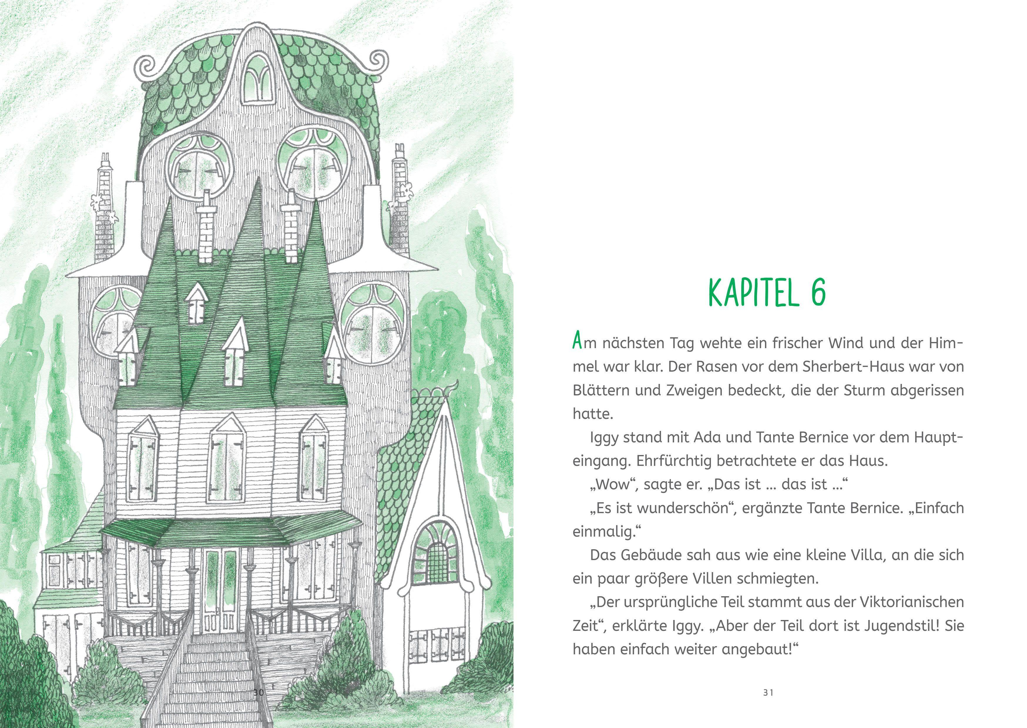 Beispielinhalt (Bild) Die Forscherbande: Iggy Peck und das Geheimnis der alten Villa