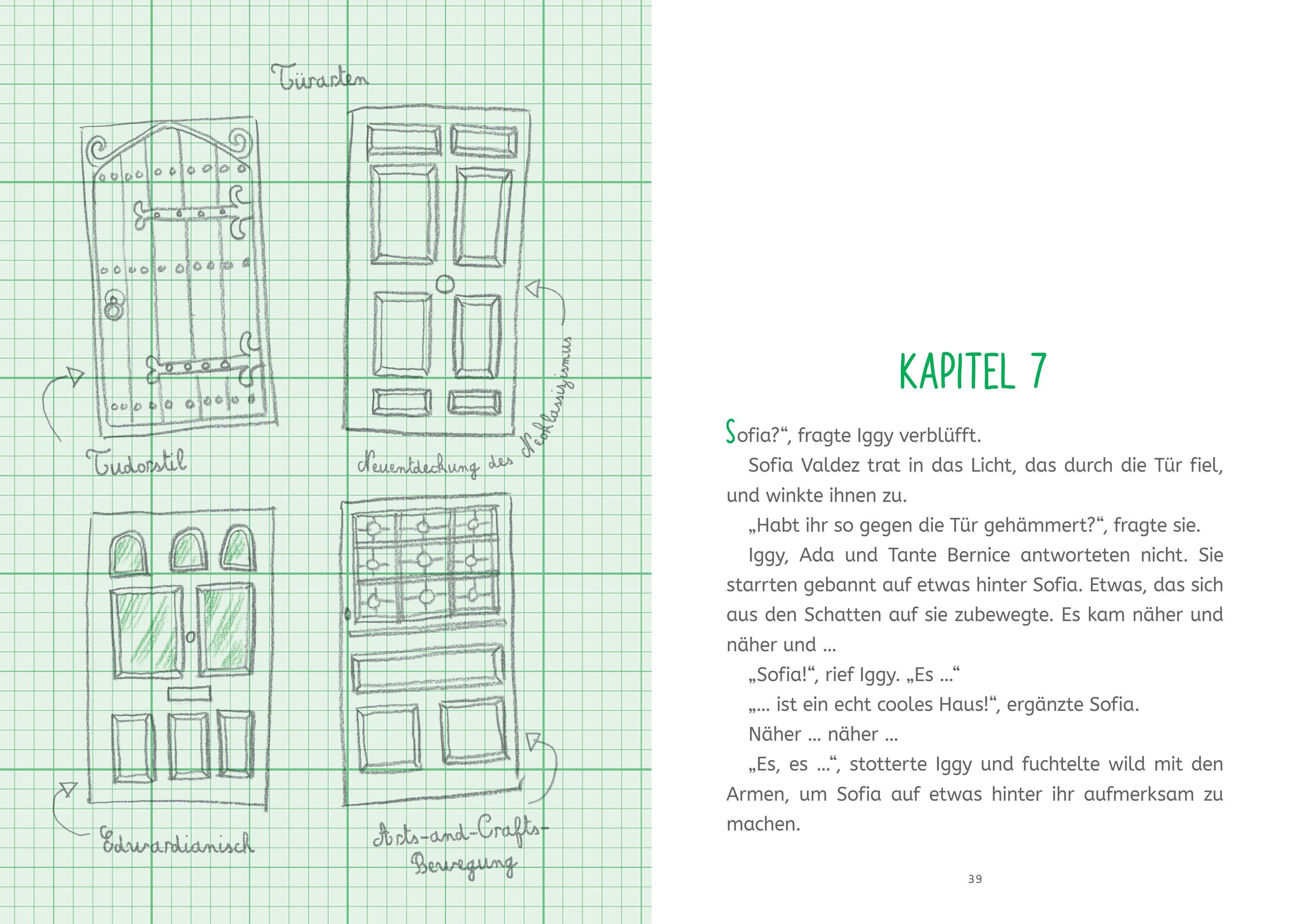 Beispielinhalt (Bild) Die Forscherbande: Iggy Peck und das Geheimnis der alten Villa