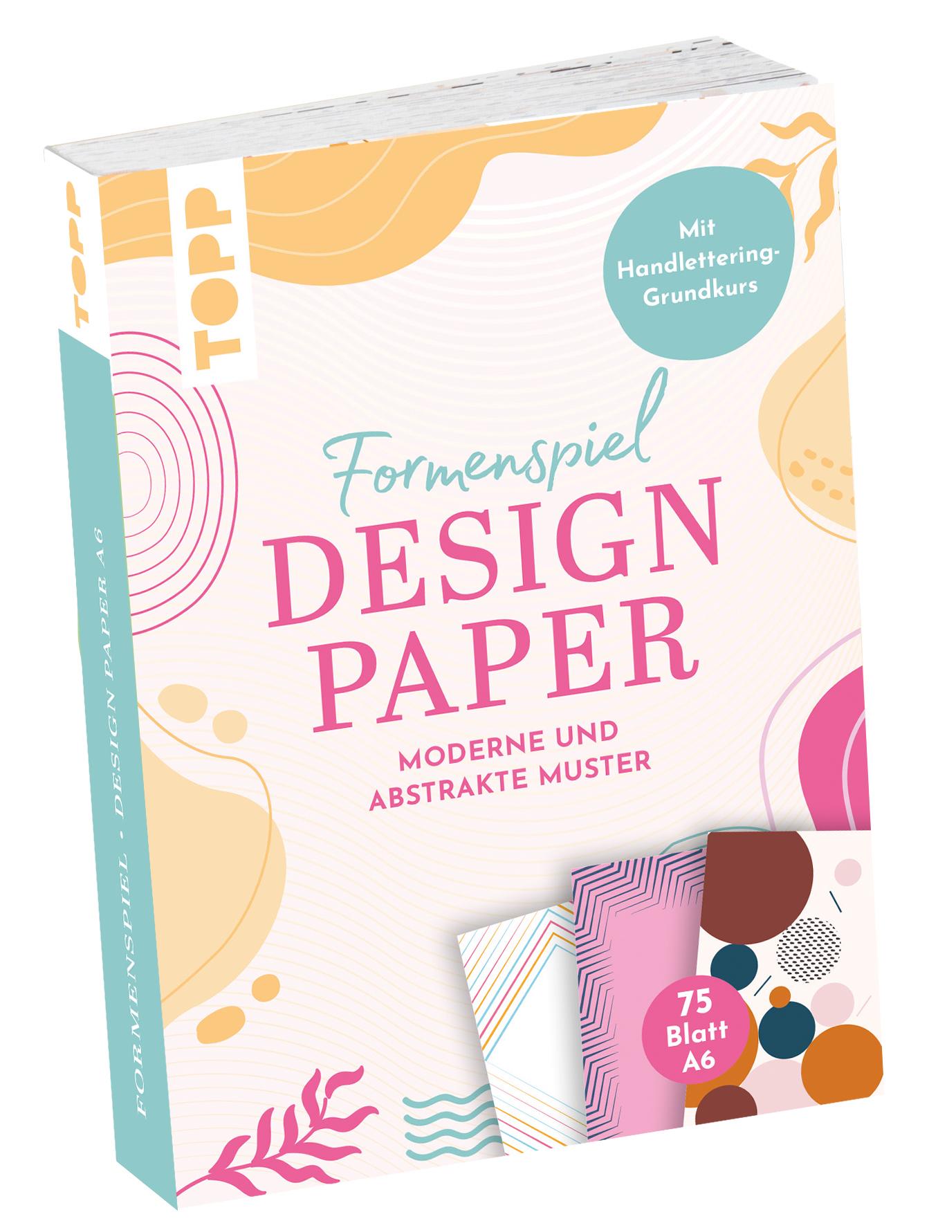 Vorderes Coverbild Design Paper A6 Formenspiel. Mit Handlettering-Grundkurs