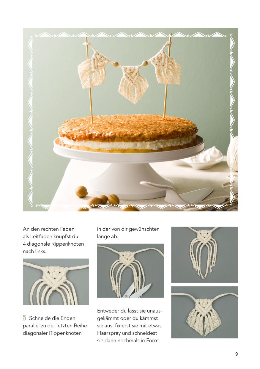 Beispielinhalt (Bild) Kreativ-Set Einfach Makramee. Mit Anleitungsbuch und Material