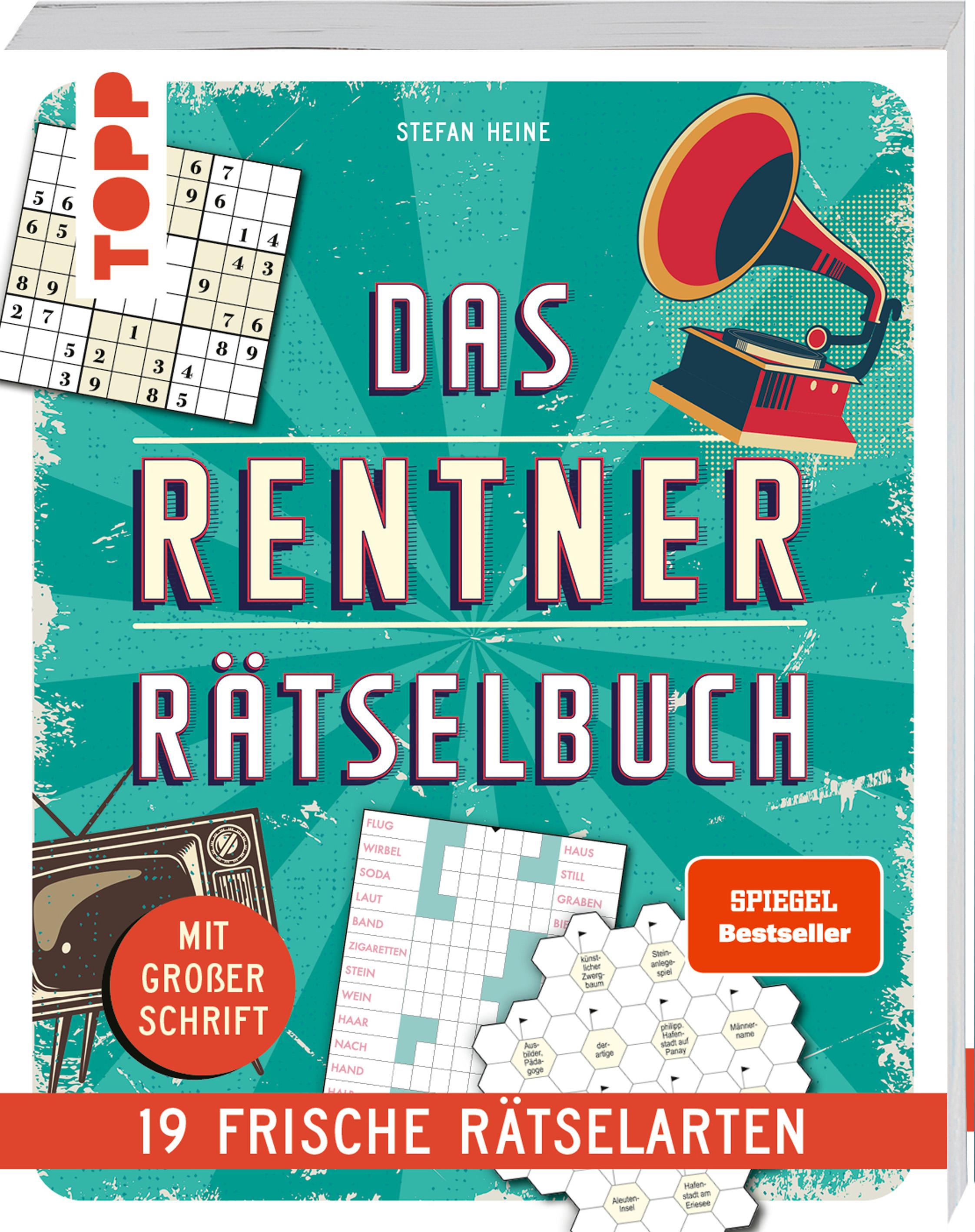 Vorderes Coverbild Das Rentner-Rätselbuch - 19 frische Rätselarten mit Nostalgie-Effekt.