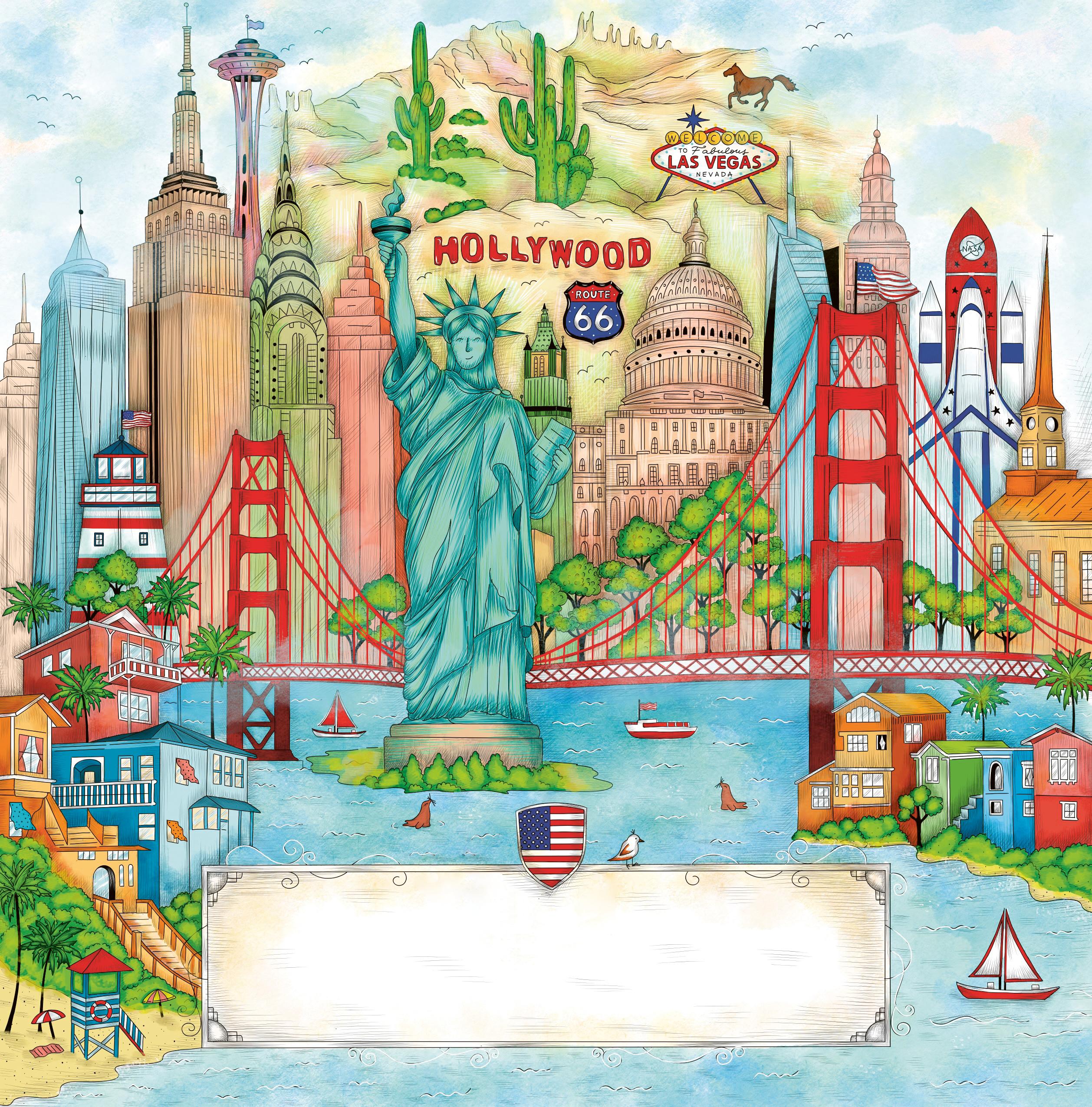 Beispielinhalt (Bild) Colorful World Weltreise - Reise durch die USA