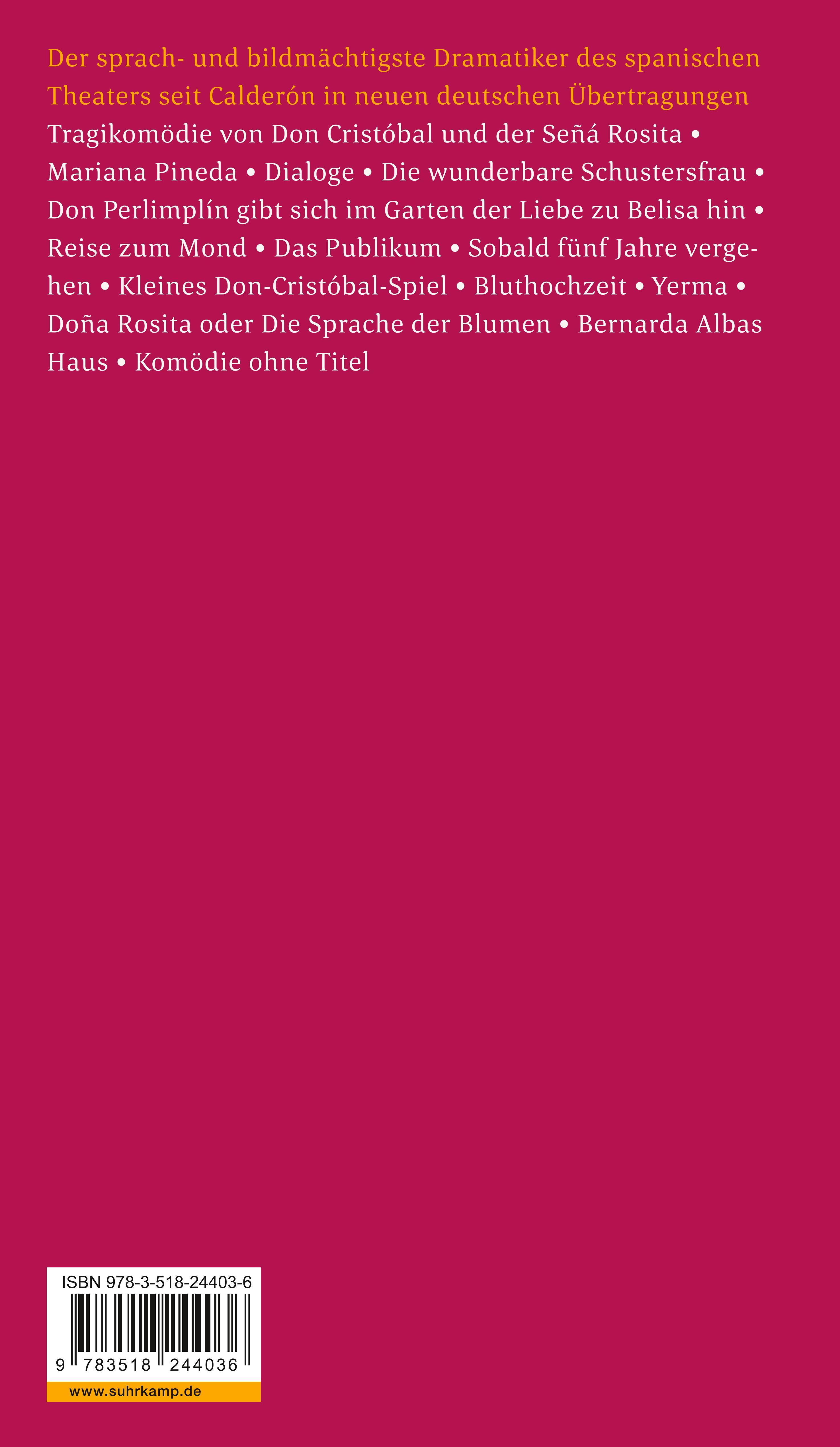 Rückseitencover Die Stücke