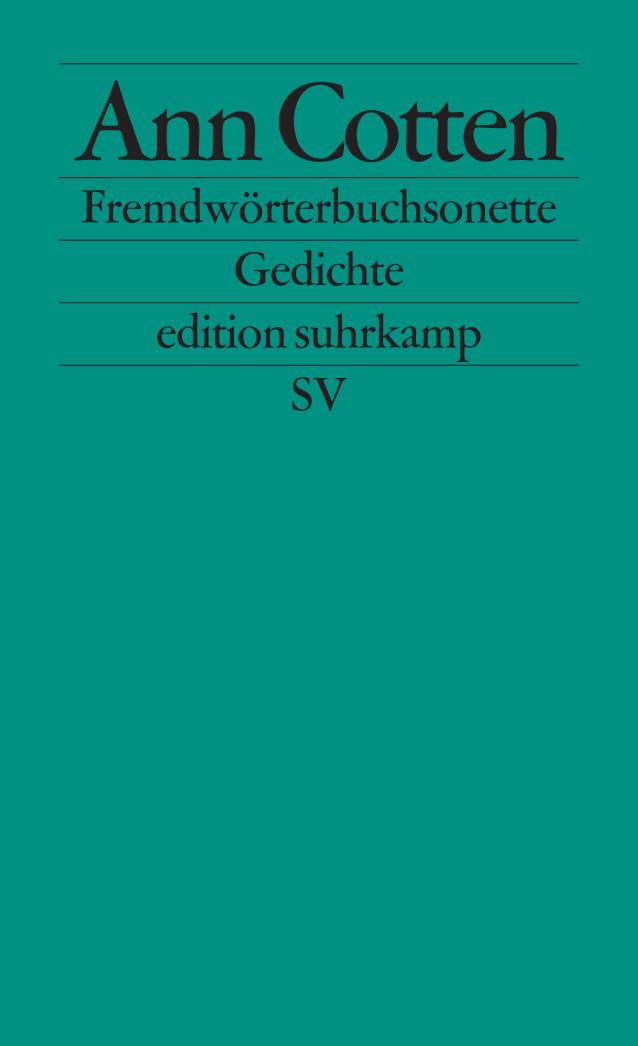 Vorderes Coverbild Fremdwörterbuchsonette