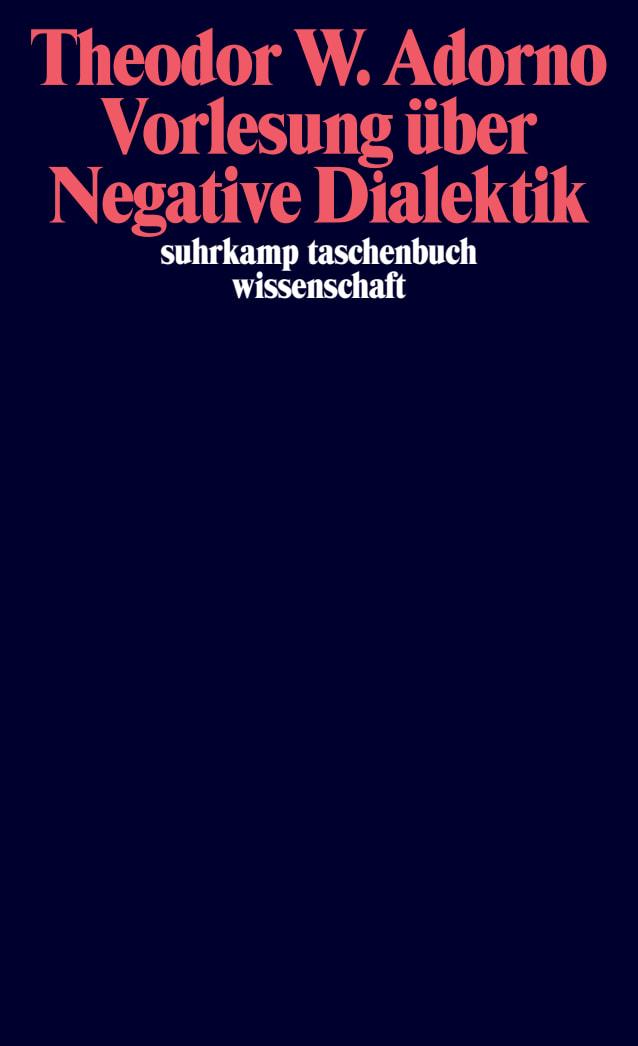 Vorderes Coverbild Vorlesung über Negative Dialektik
