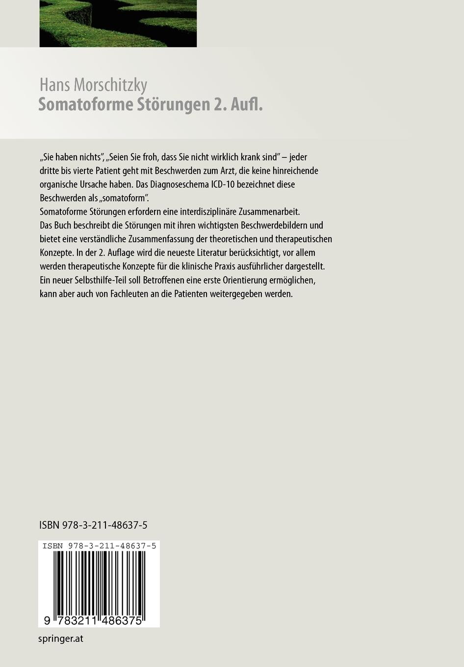 Rückseitencover Somatoforme Störungen