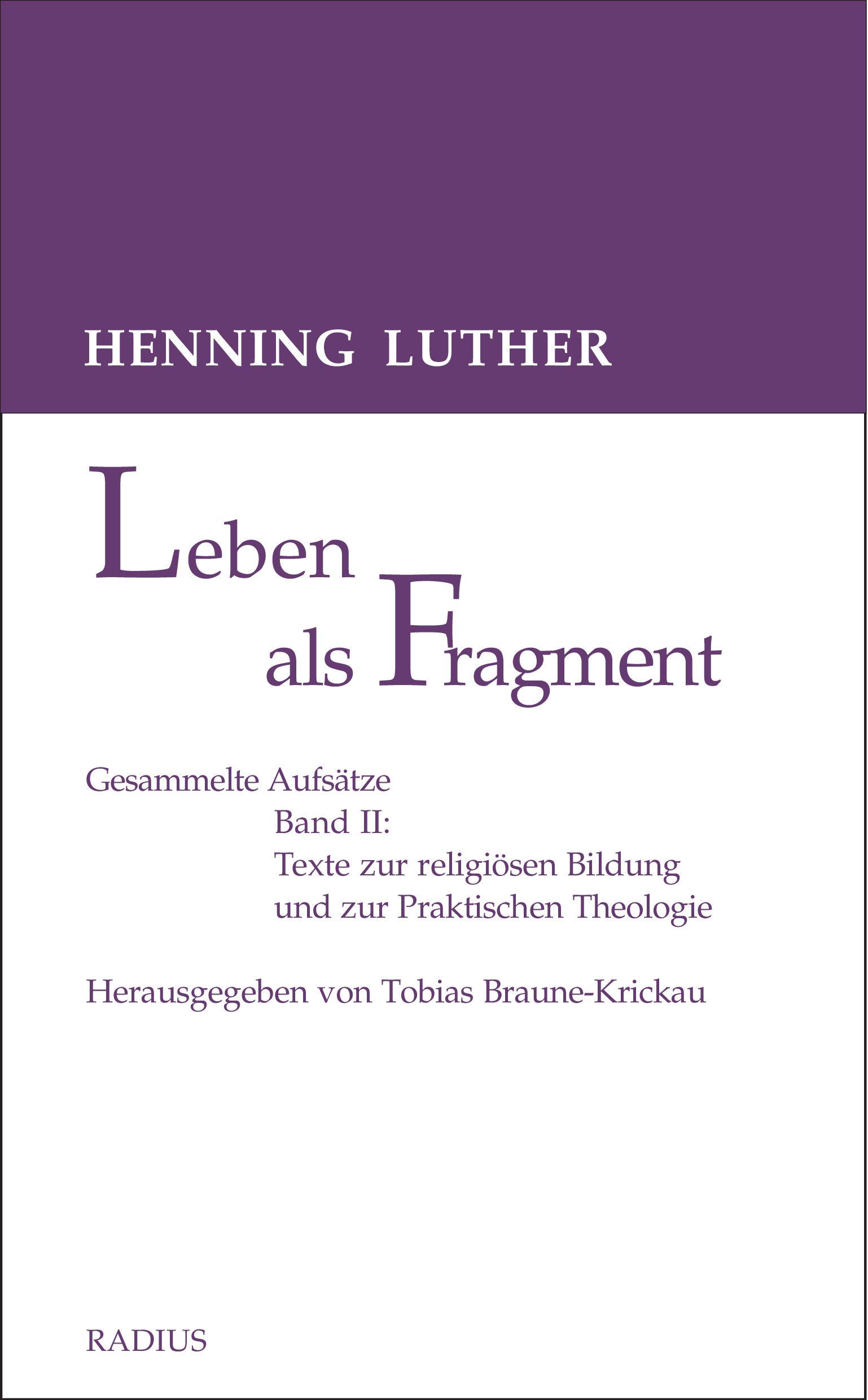 Vorderes Coverbild Leben als Fragment, Bd. 2