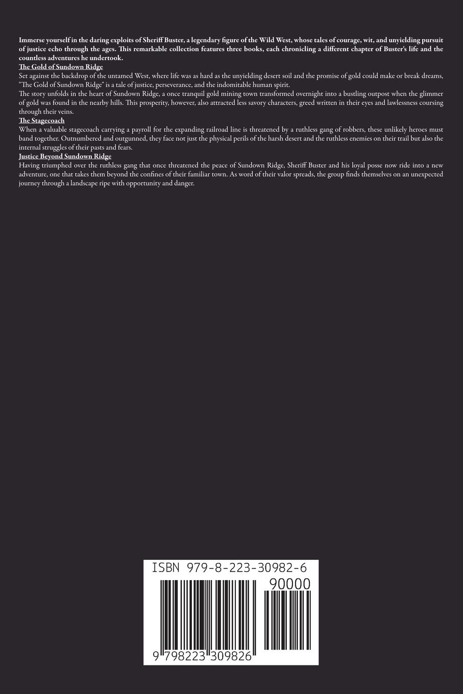 Rückseitencover Sheriff Buster Wild West Stories