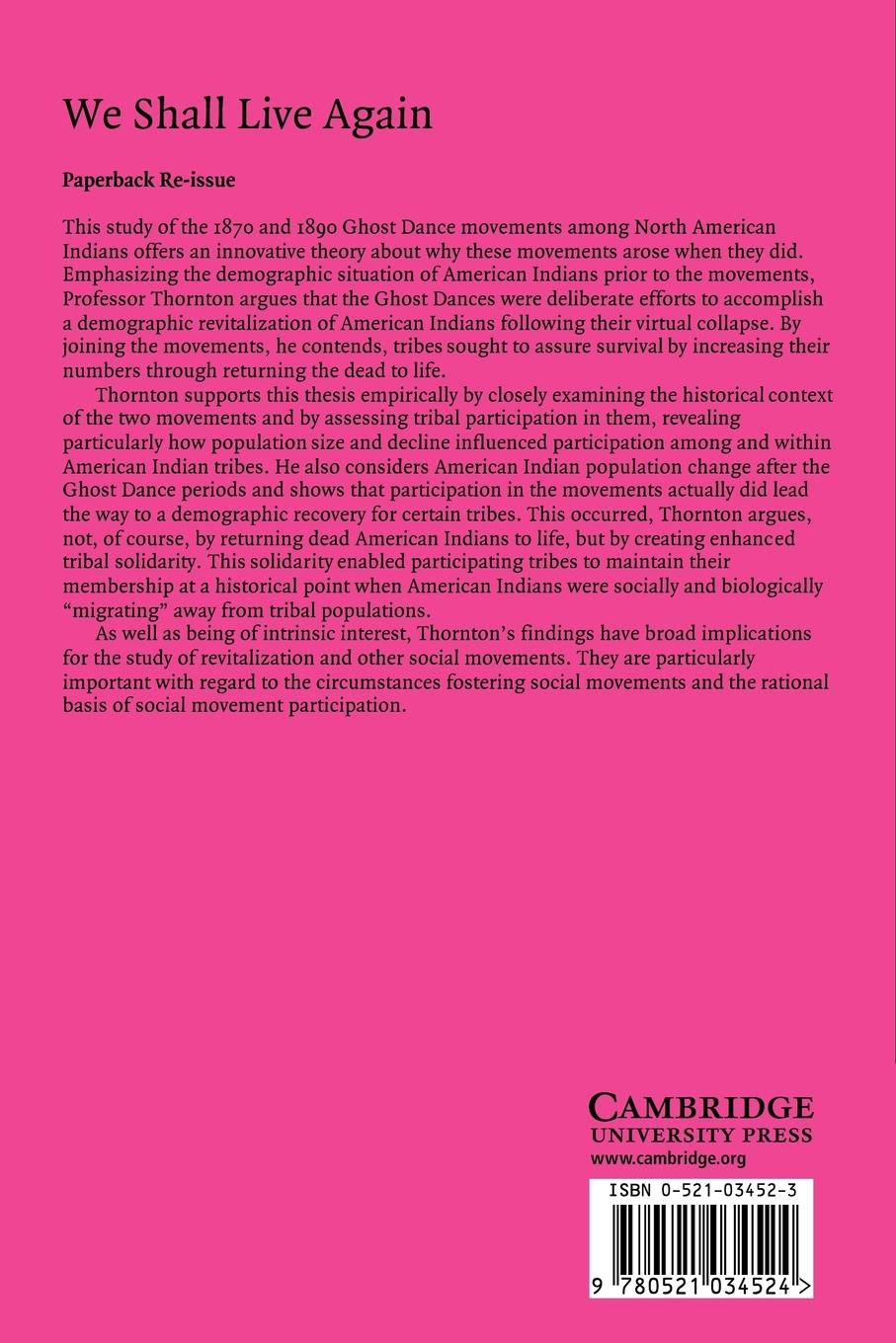 Rückseitencover We Shall Live Again