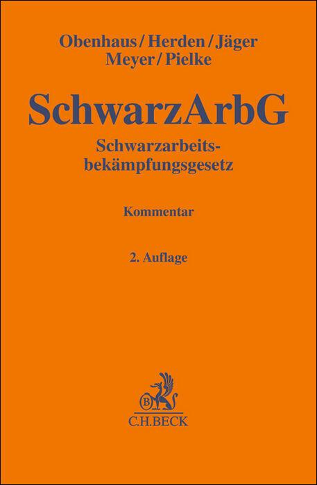 Vorderes Coverbild Schwarzarbeitsbekämpfungsgesetz. SchwarzArbG