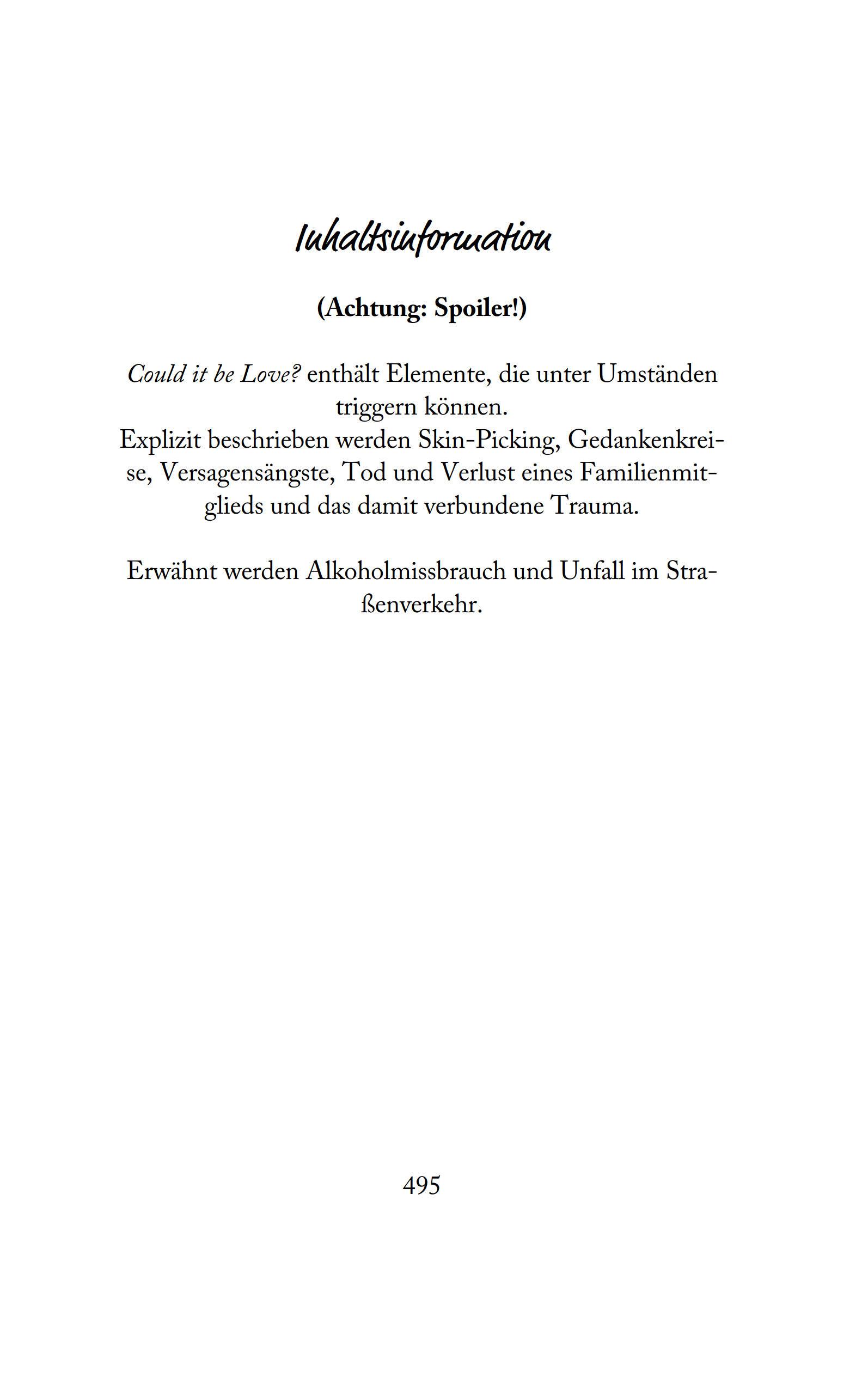 Beispielinhalt (Bild) Could it be Love?